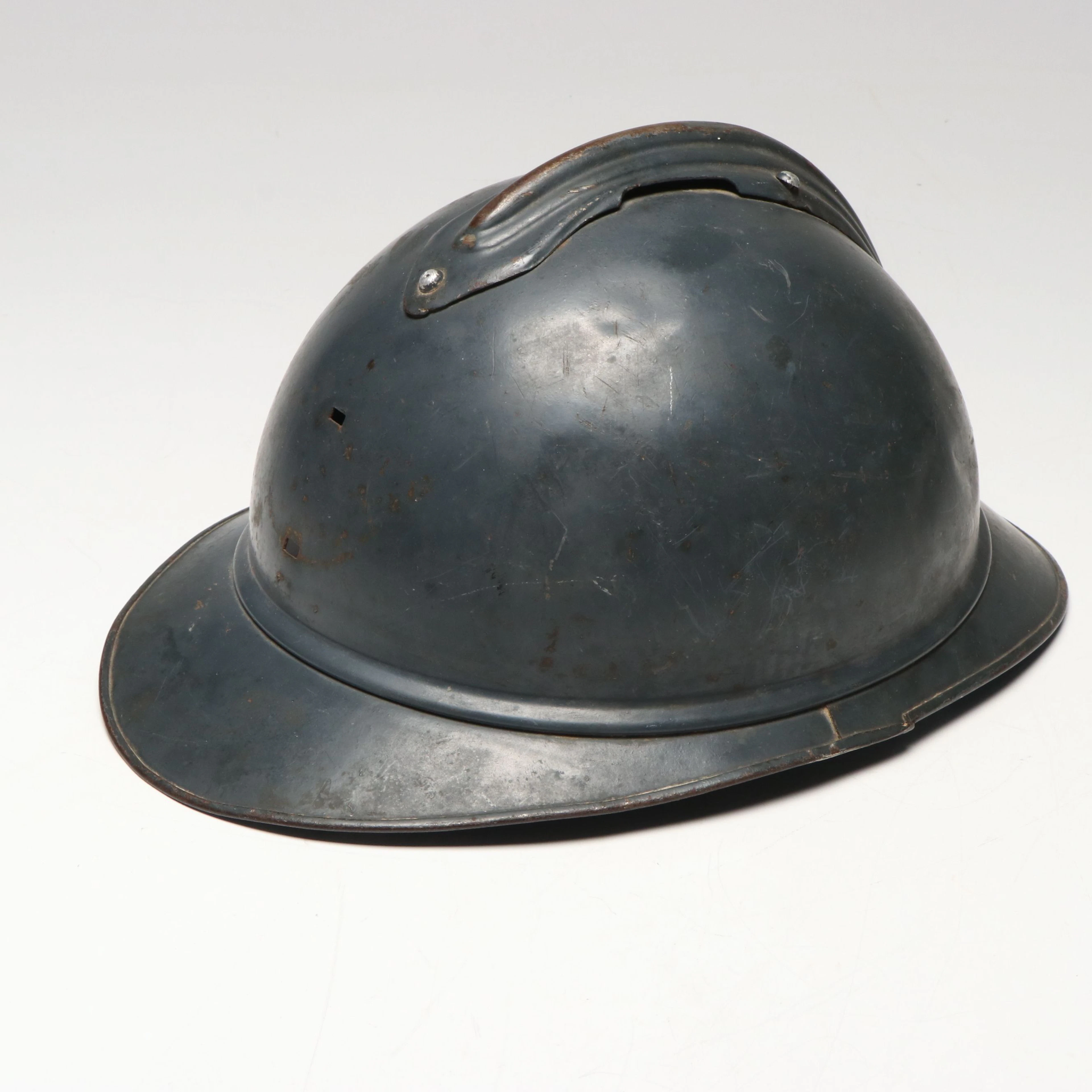 WWI French M15 Standard Issue Adrian Helmet with Original Paint