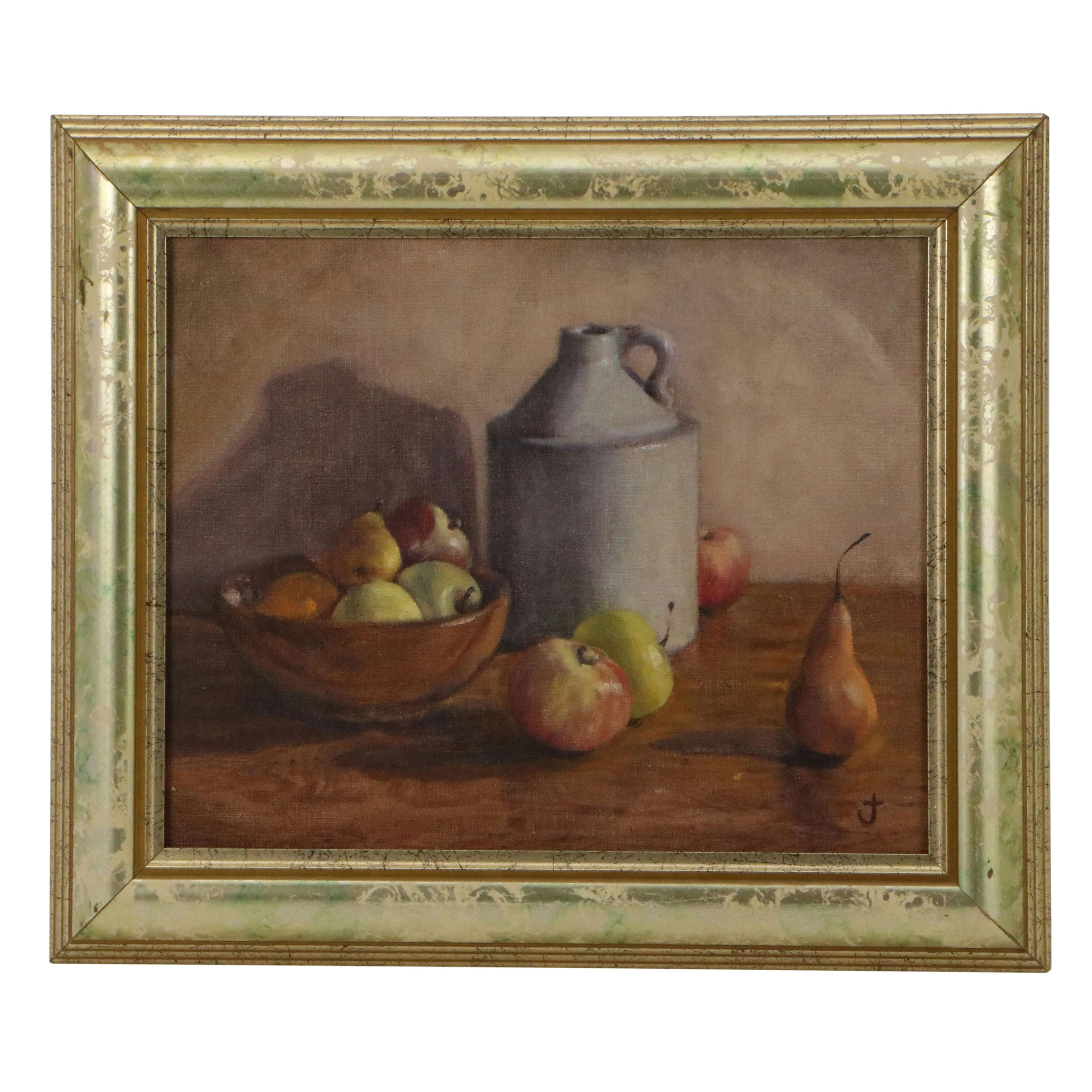 Jerene G. Jones Oil Painting "Tabletop Still Life," 1979