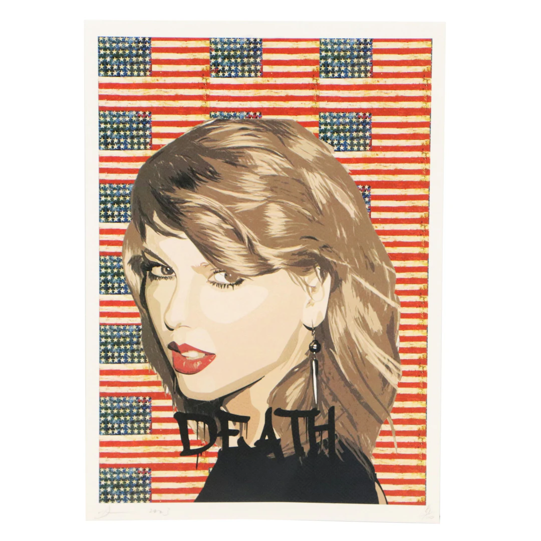 Death NYC Pop Art Graphic Print Homage to Taylor Swift