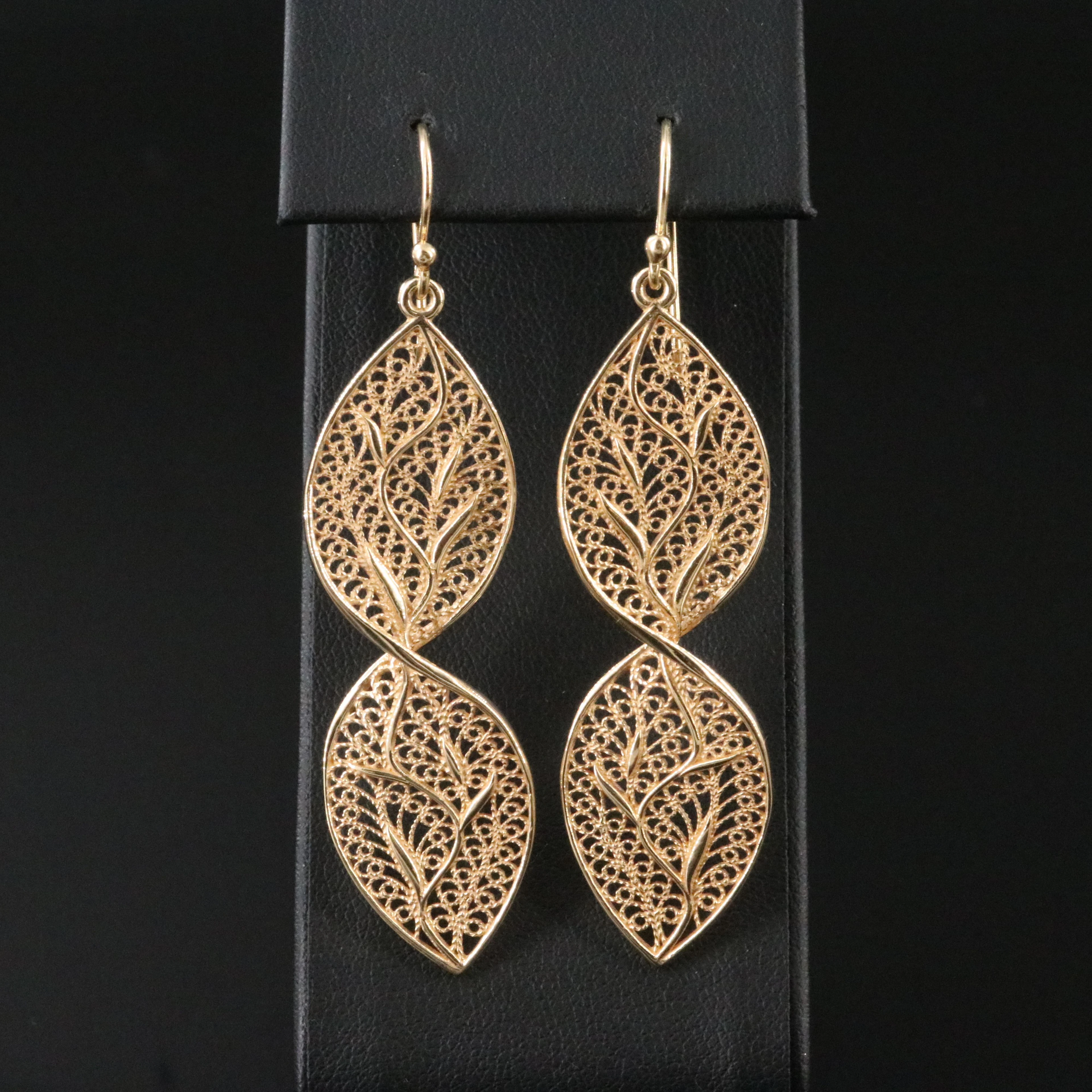 Sterling Filigree Foliate Earrings