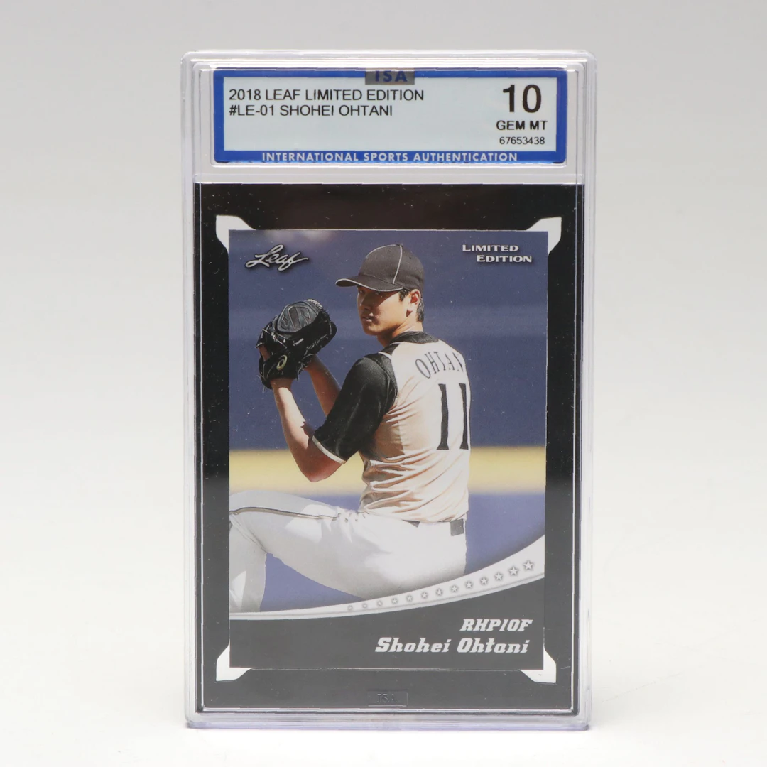 2018 Leaf Shohei Ohtani Limited Edition Slabbed Rookie Year Baseball Card