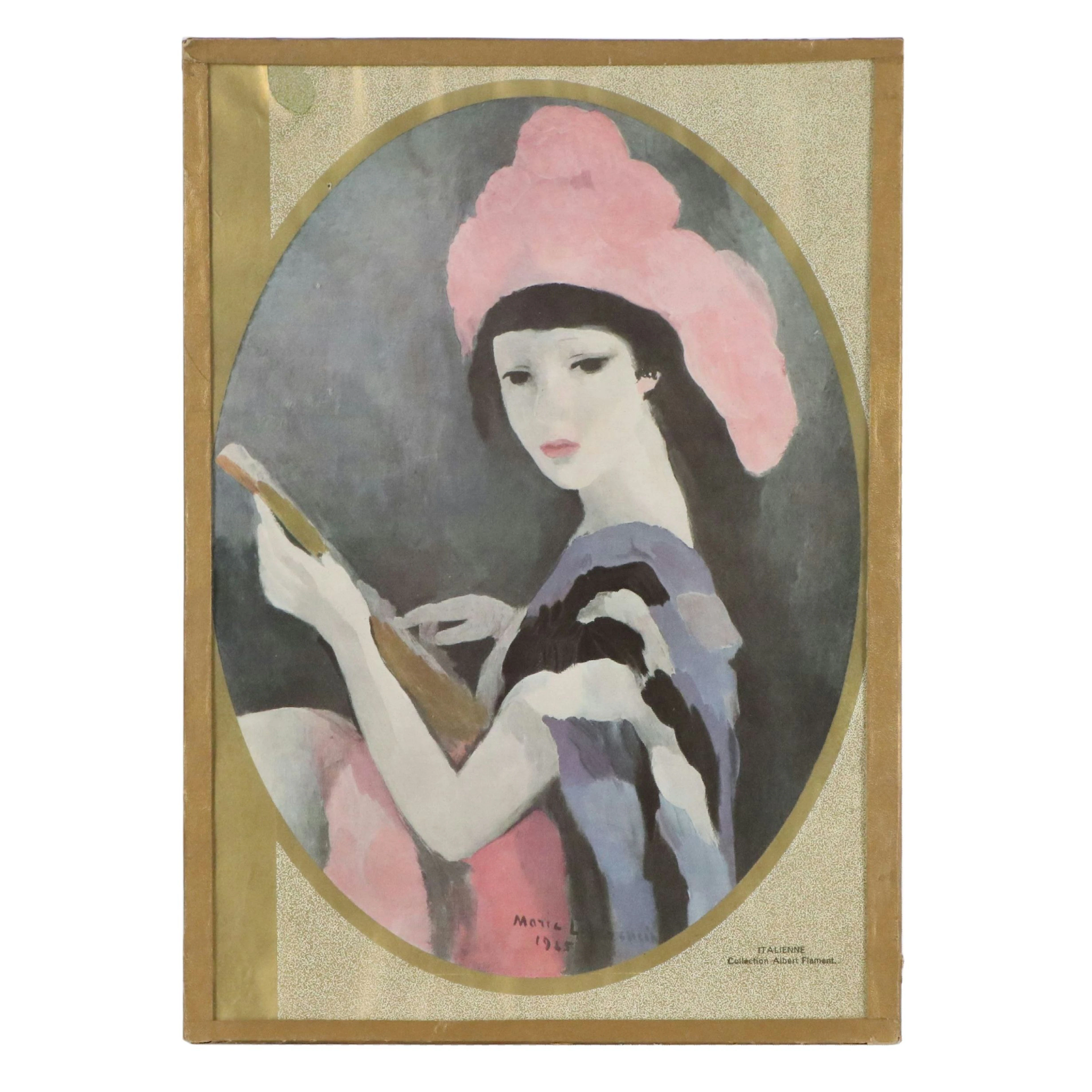 After Marie Laurencin Offset Lithograph "L'Italienne"