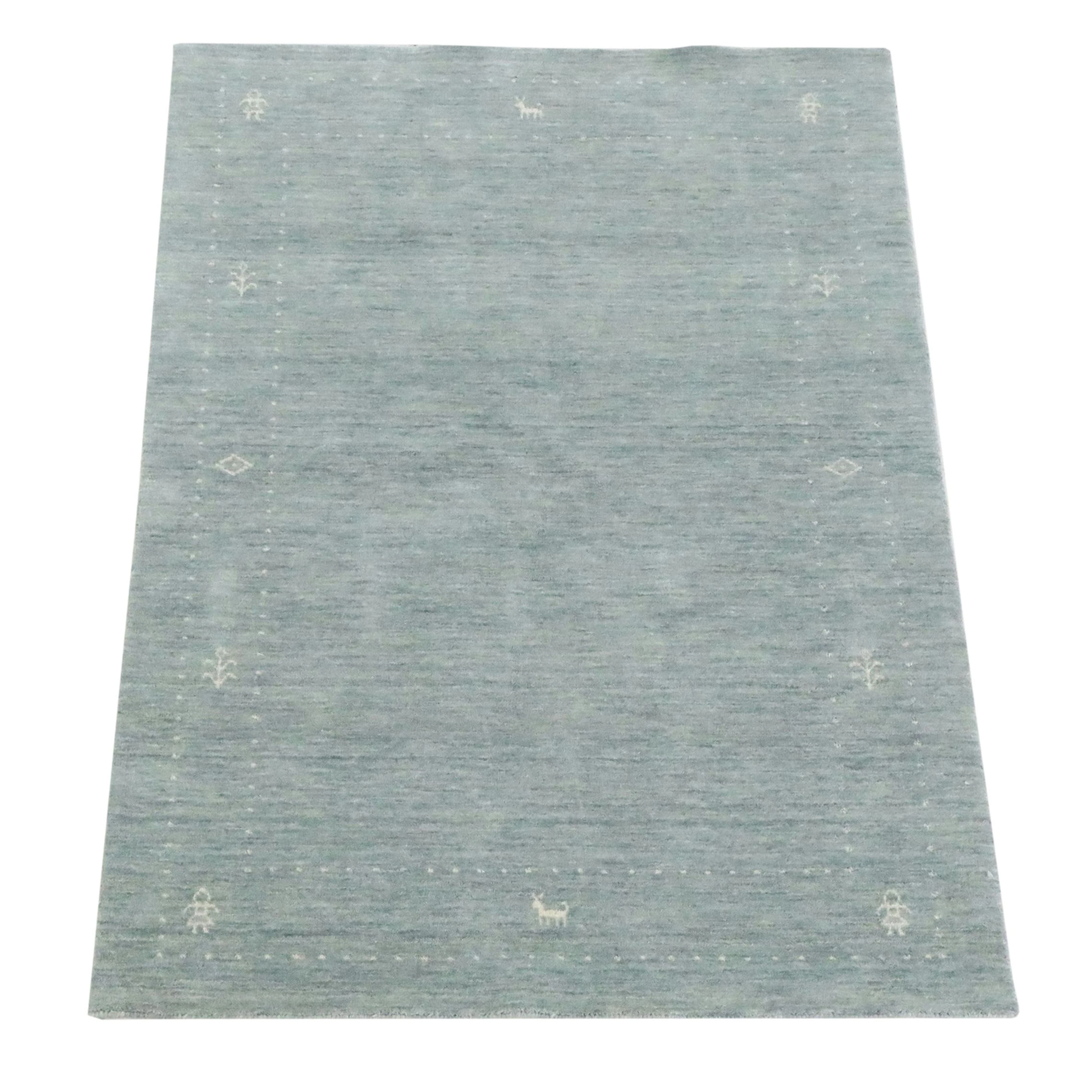 3'10 x 5'11 Hand-Knotted Tibetan Gabbeh Area Rug
