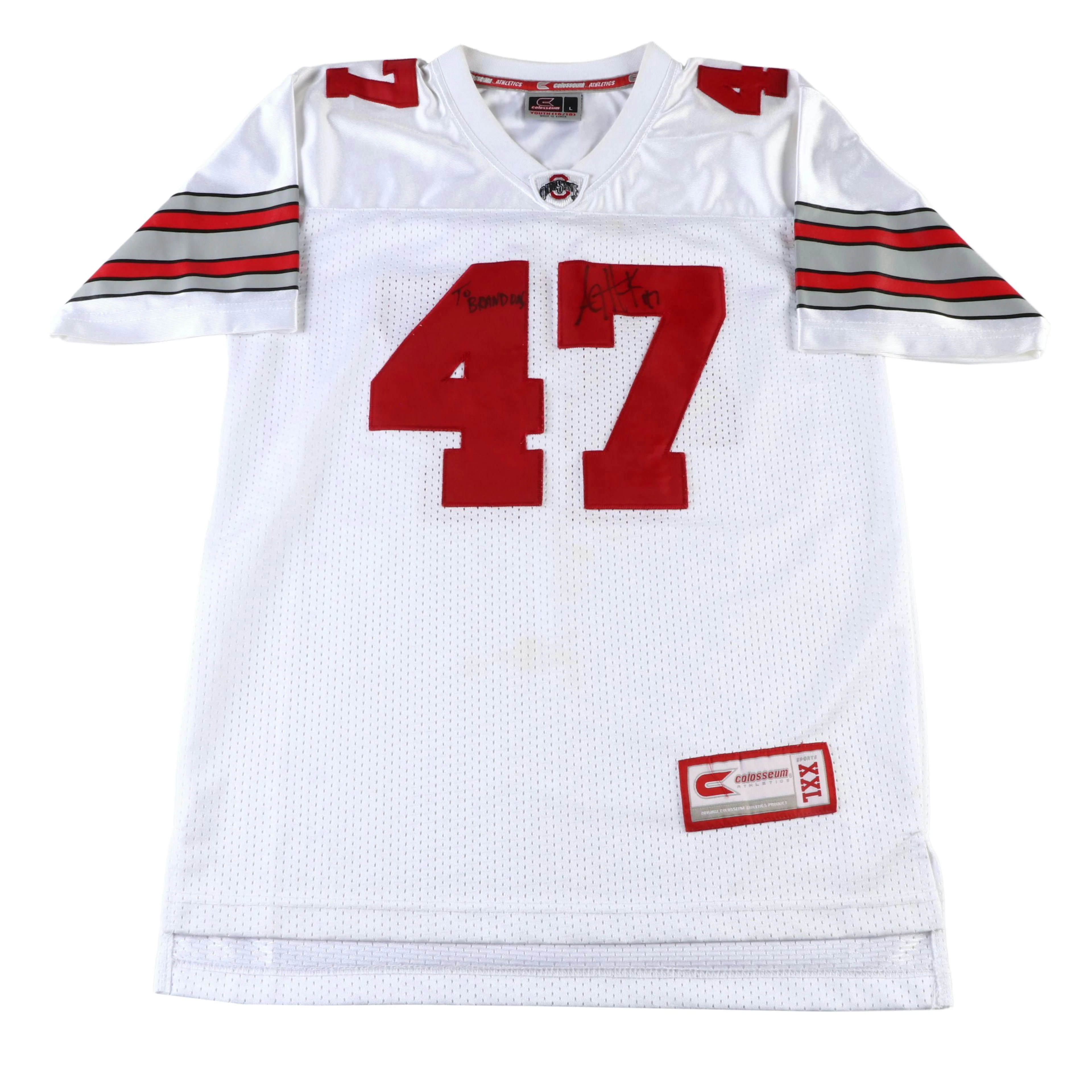 A.J. Hawk Signed OSU Football Jersey