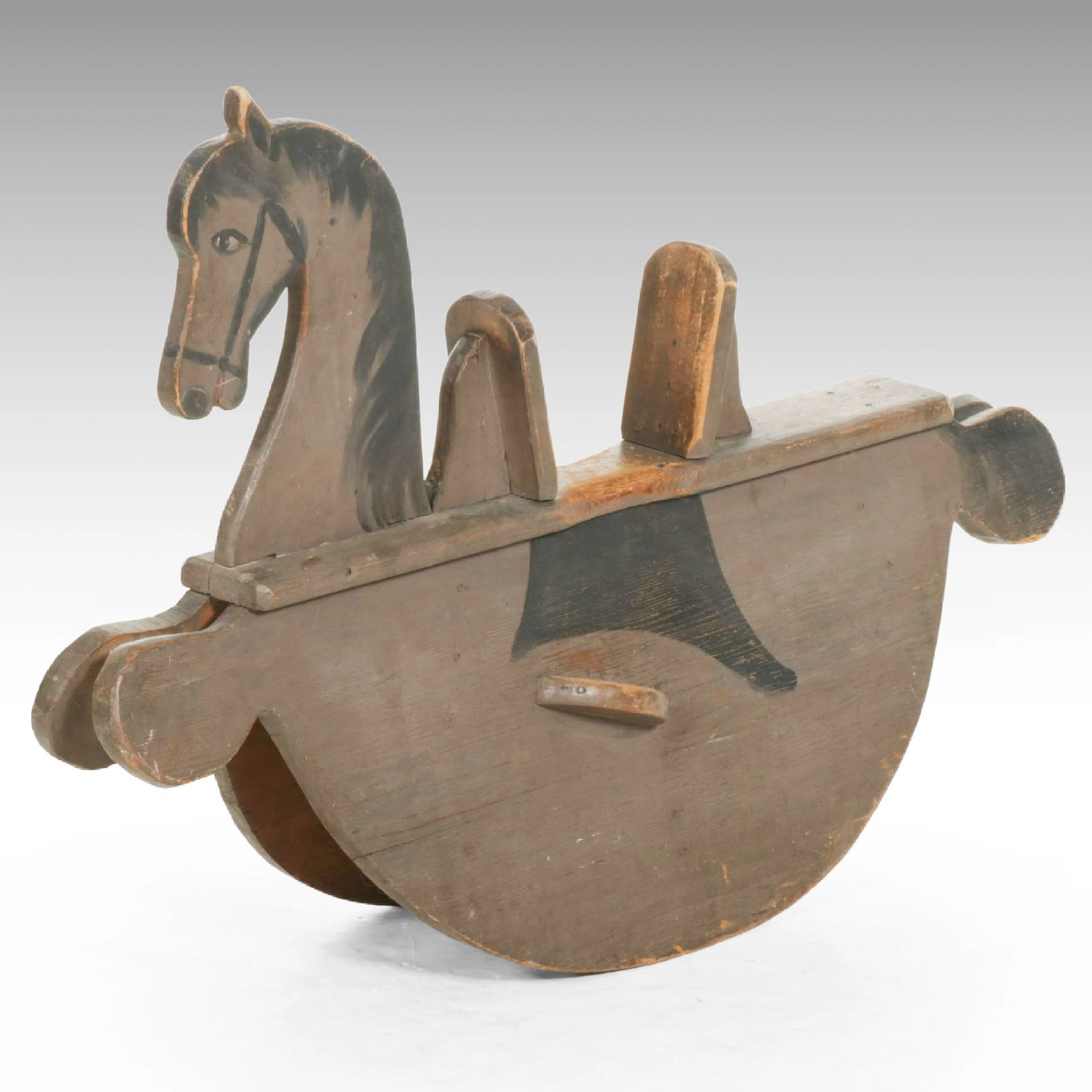 American Primitive Hand-Crafted and Painted Rocking Horse