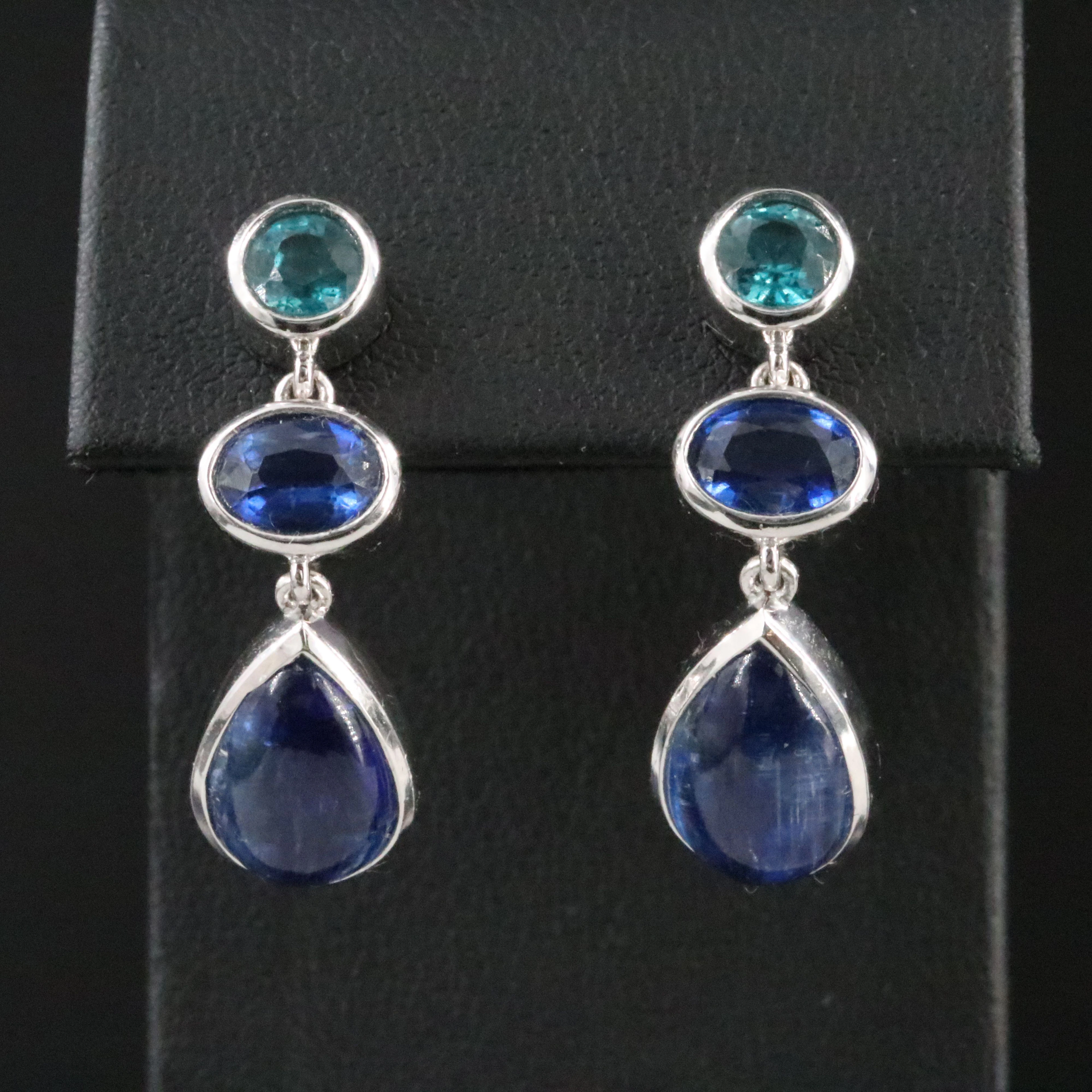 Sterling Kyanite Drop Earrings