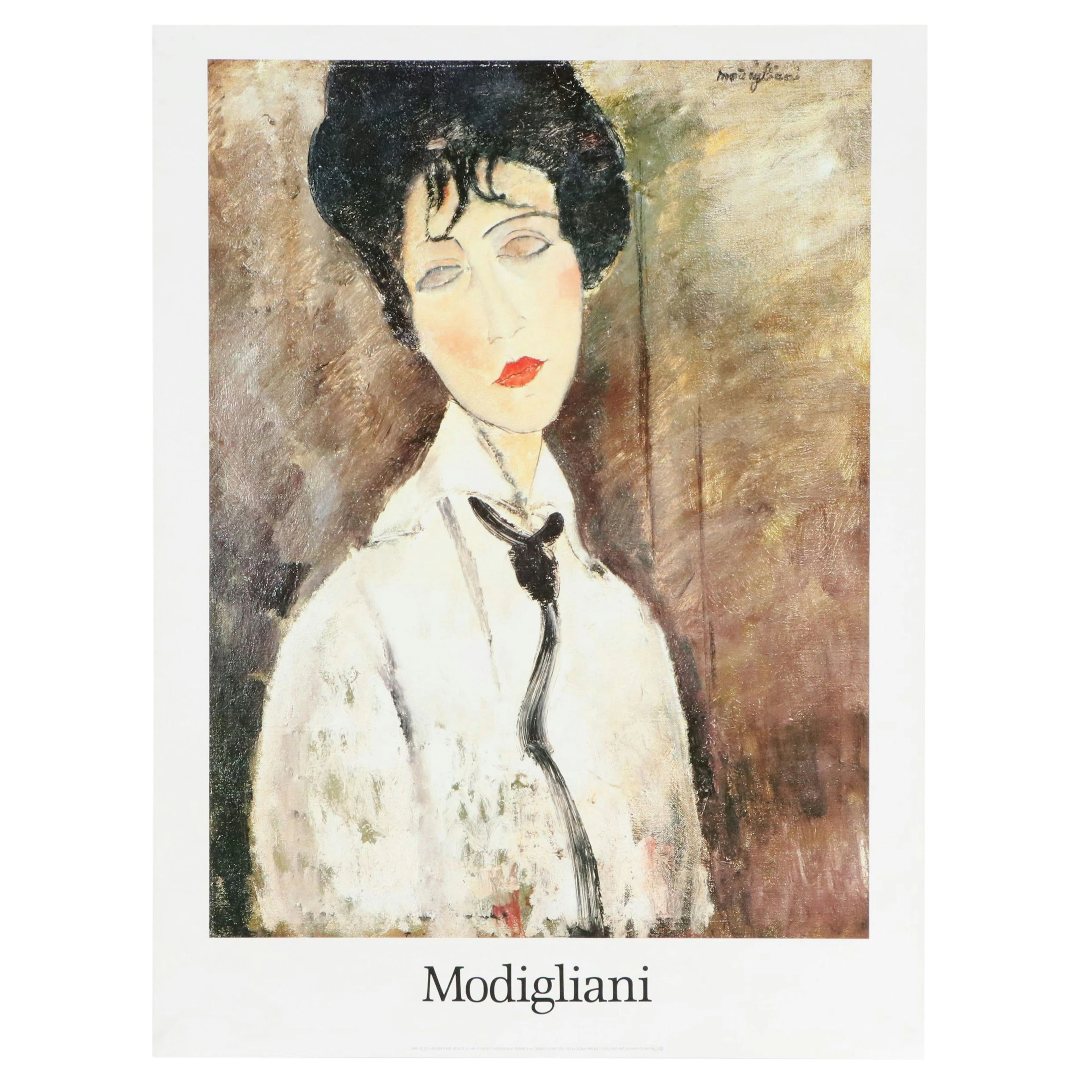After Amedeo Modigliani Offset Lithograph Poster "Femme a la Cravate