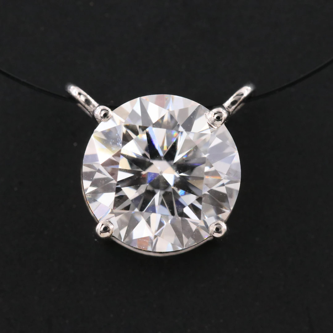 14K Pendant Setting with 2.07 CT Lab Grown Diamond and IGI Report