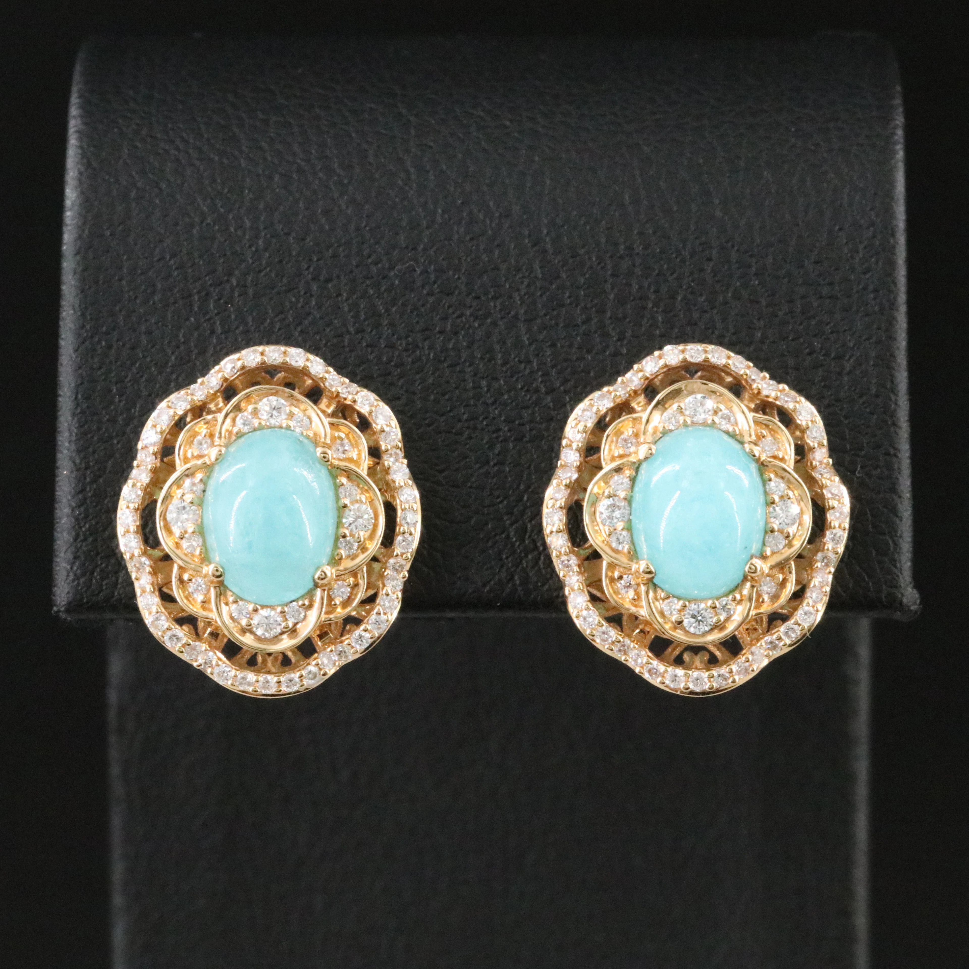 Chromia 18K Brazilian Paraiba Tourmaline and Diamond Earrings with GIA Report