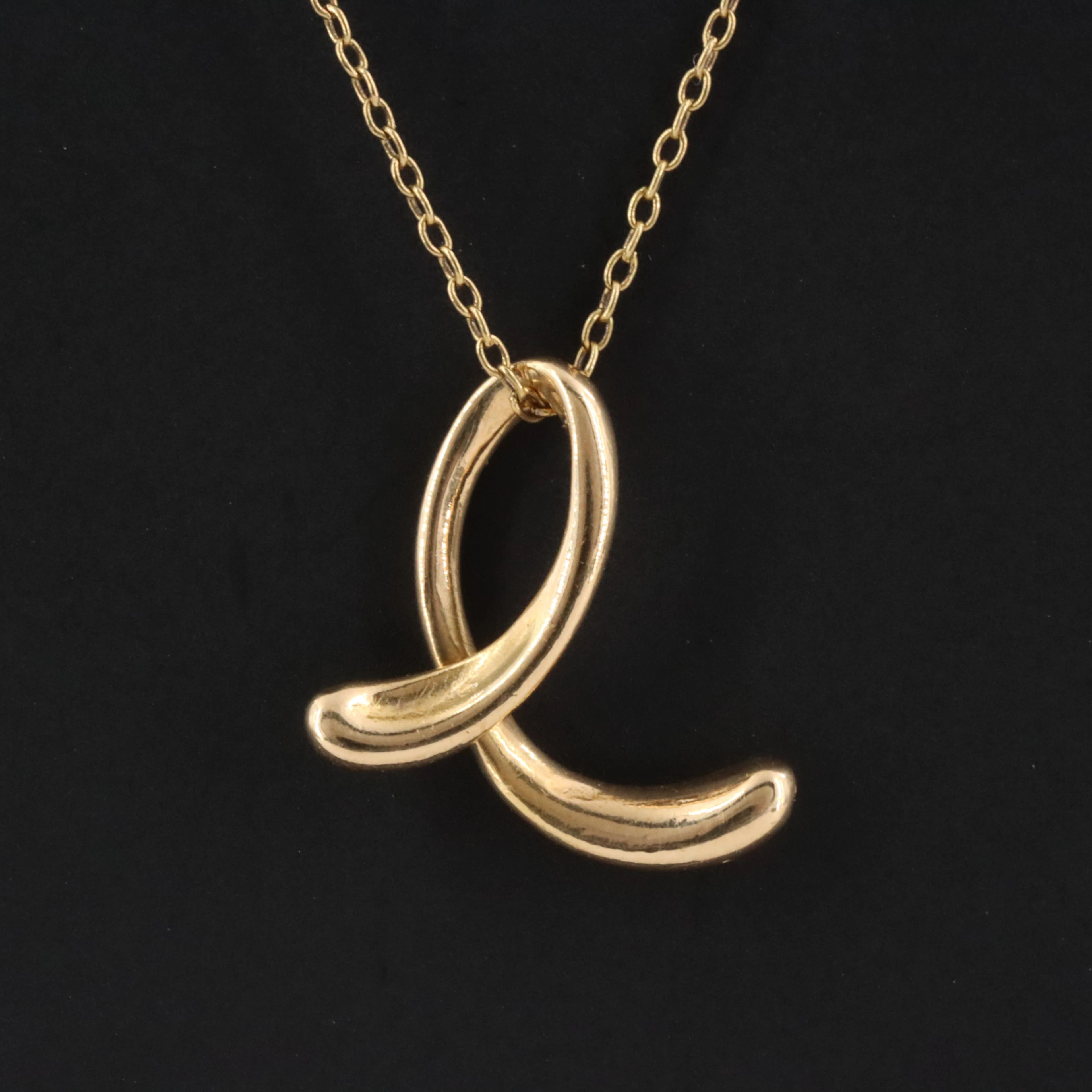 Elsa Peretti for Tiffany & Co. Alphabet 18K E Necklace