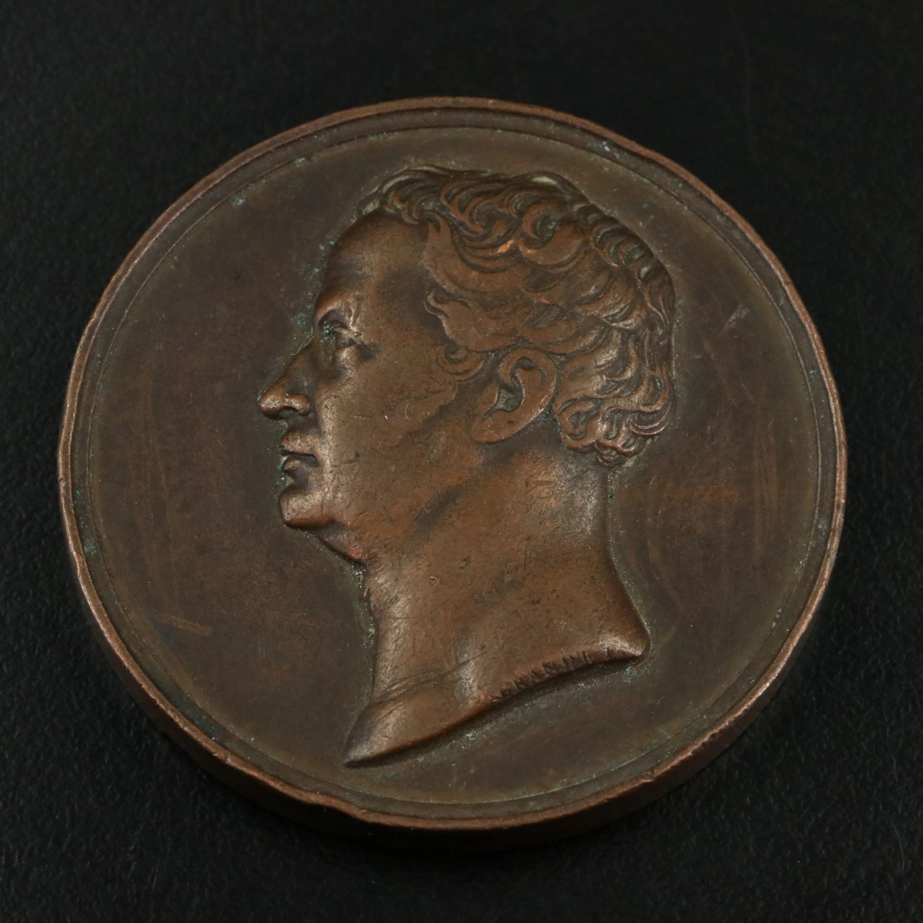 1840 King Friedrich Wilhelm III Funerary Bronze Medal, Prussia