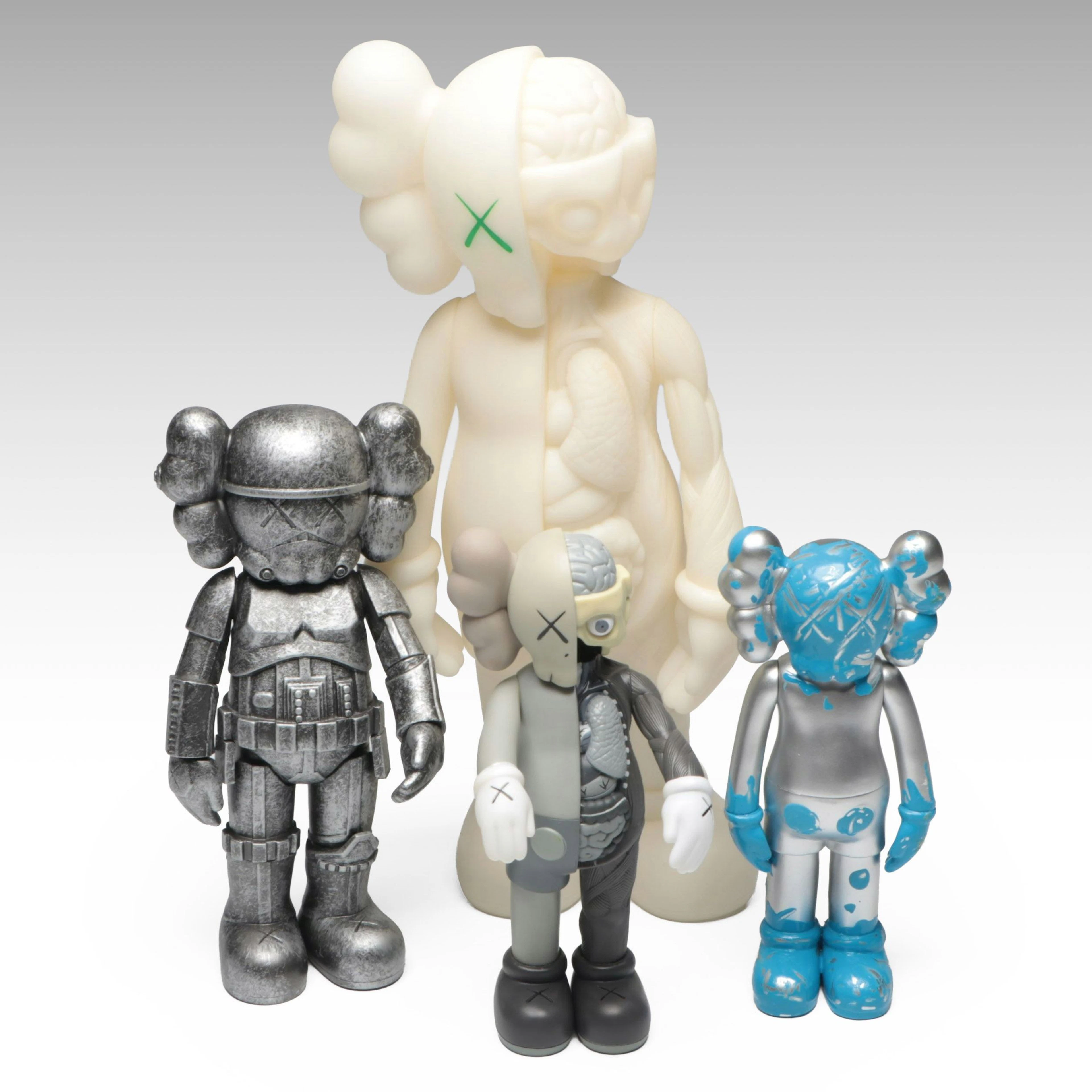 KAWS "Dissected Companion" with "Star Wars Stormtrooper" and Other Figurine