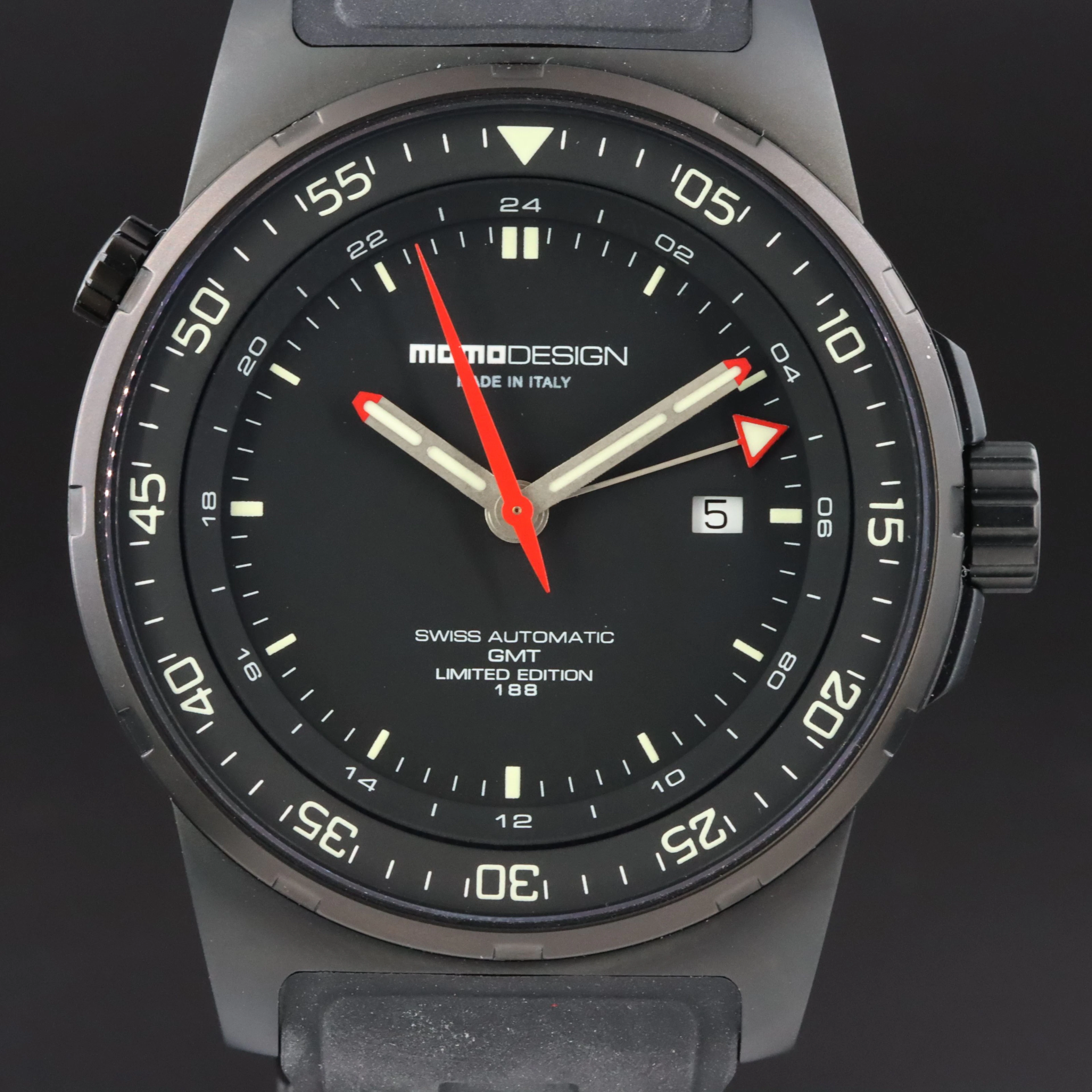 Momo Design Pilot's GMT Titanium PVD Limited Edition Automatic Watch