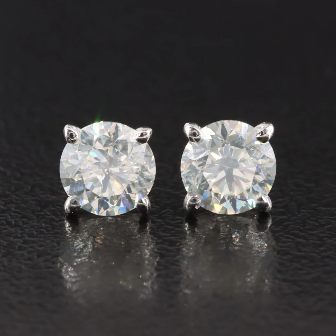 14K 1.00 CTW Diamond Stud Earrings