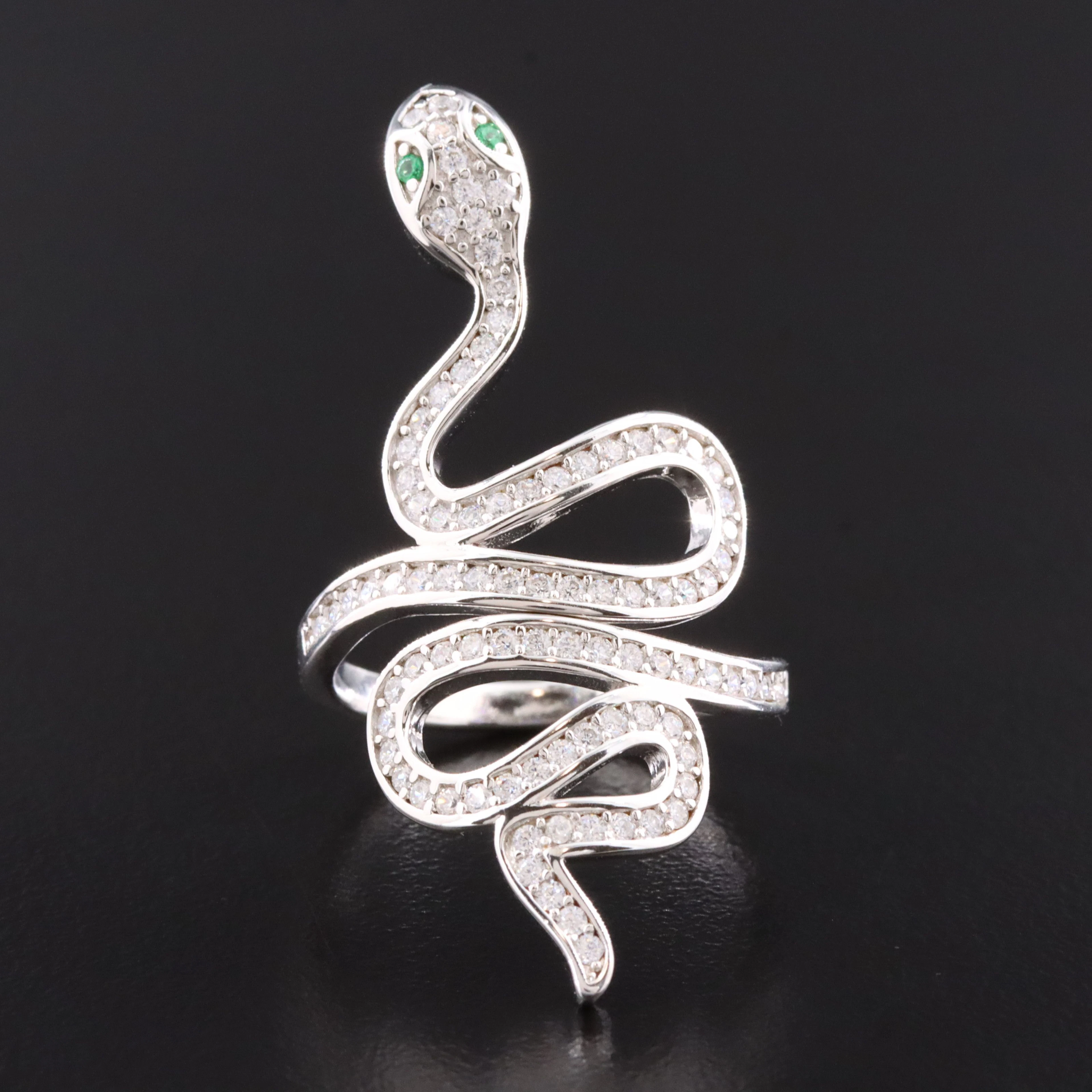 Sterling and CZ Serpent Ring