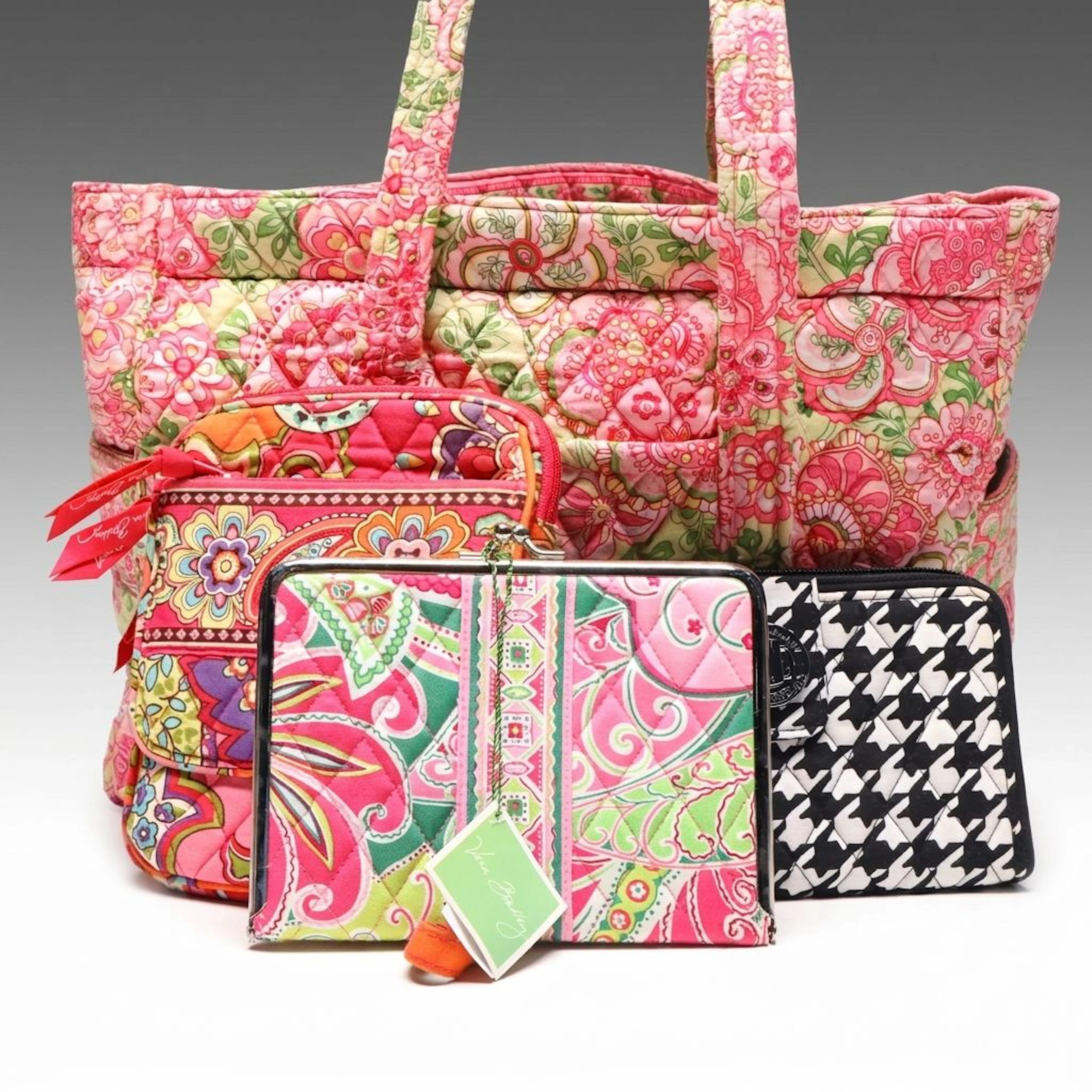 Vera Bradley Kisslock Photo Holder, Wallet, Crossbody Bag and Zip
