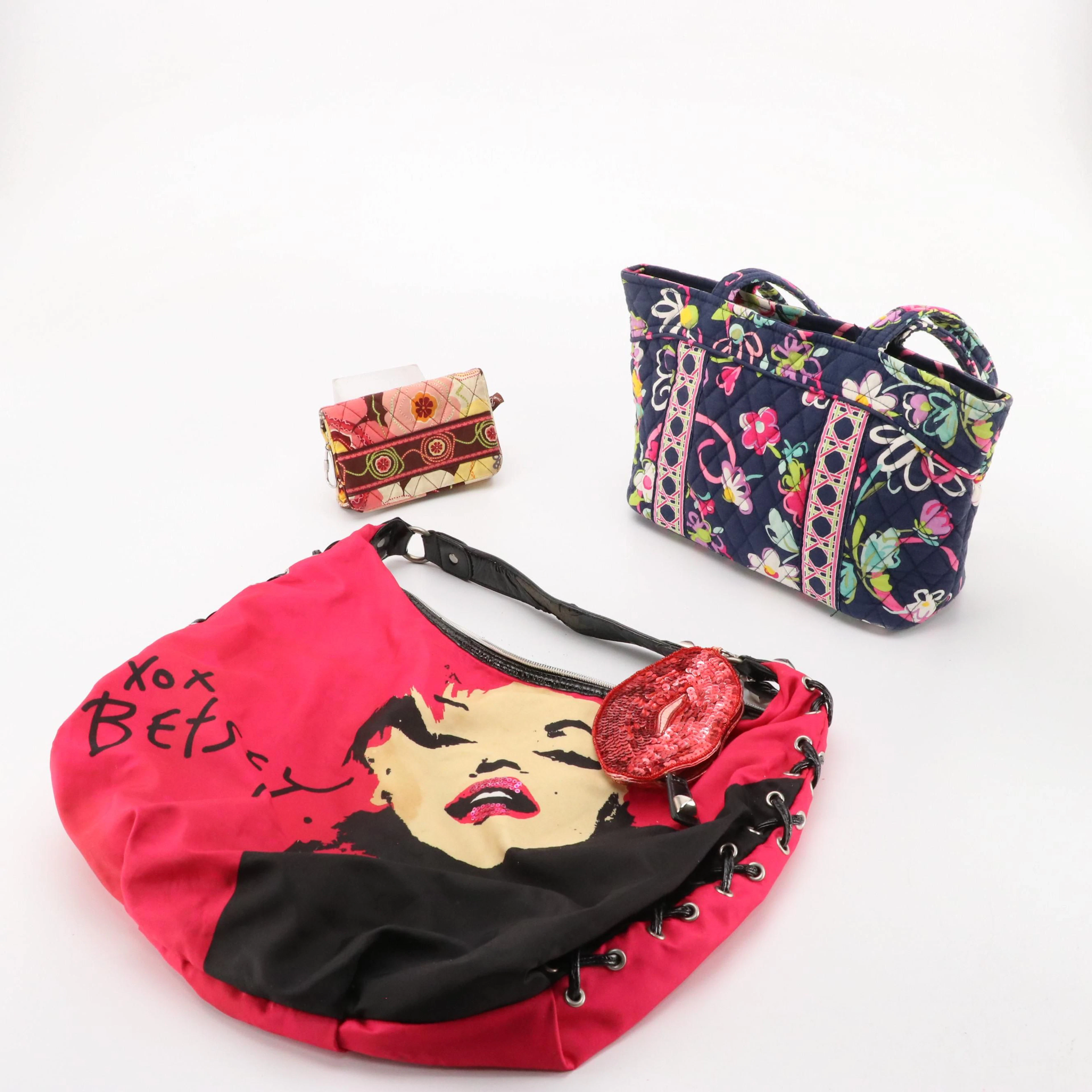 Betsey Johnson Marilyn Lace-Up Hobo Bag, Vera Bradley Wallet and Shoulder Tote