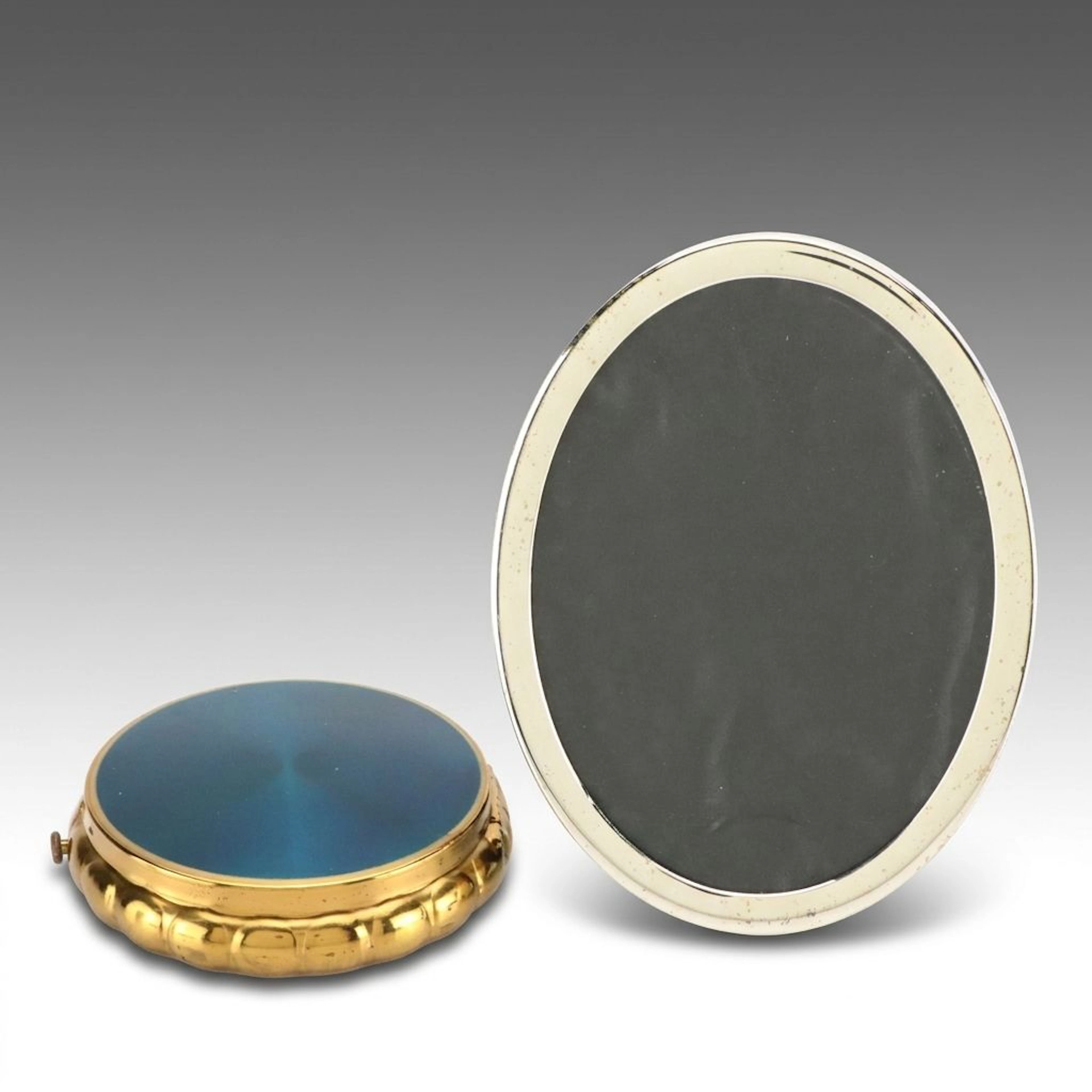 Webster Co. Sterling Silver Oval Picture Frame and Dorset Powder Compact