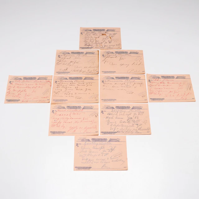 Calc Sulph, Salicylic Acid and Other Prescription Forms, Early 20th Century