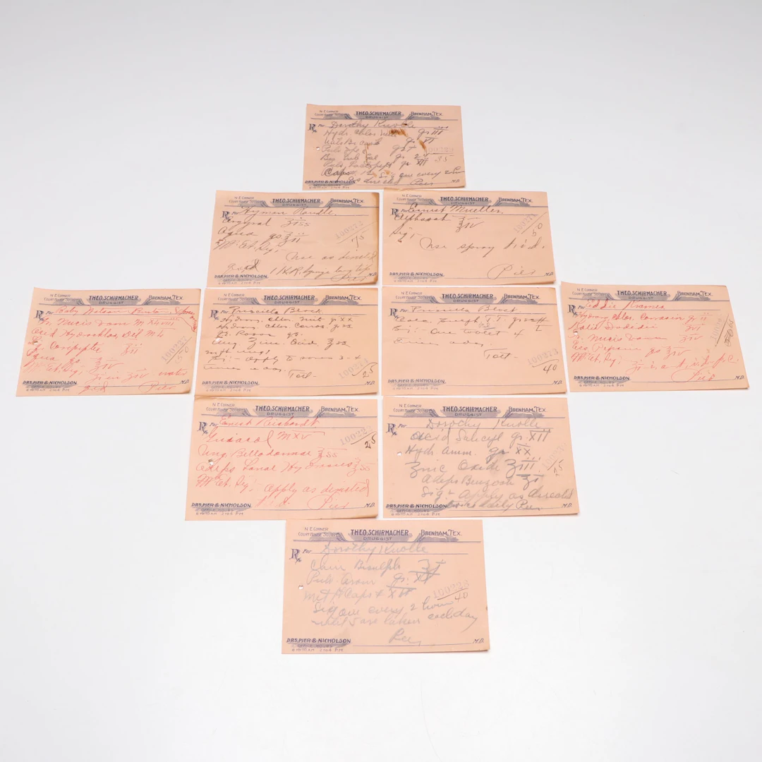 Calc Sulph, Salicylic Acid and Other Prescription Forms, Early 20th Century