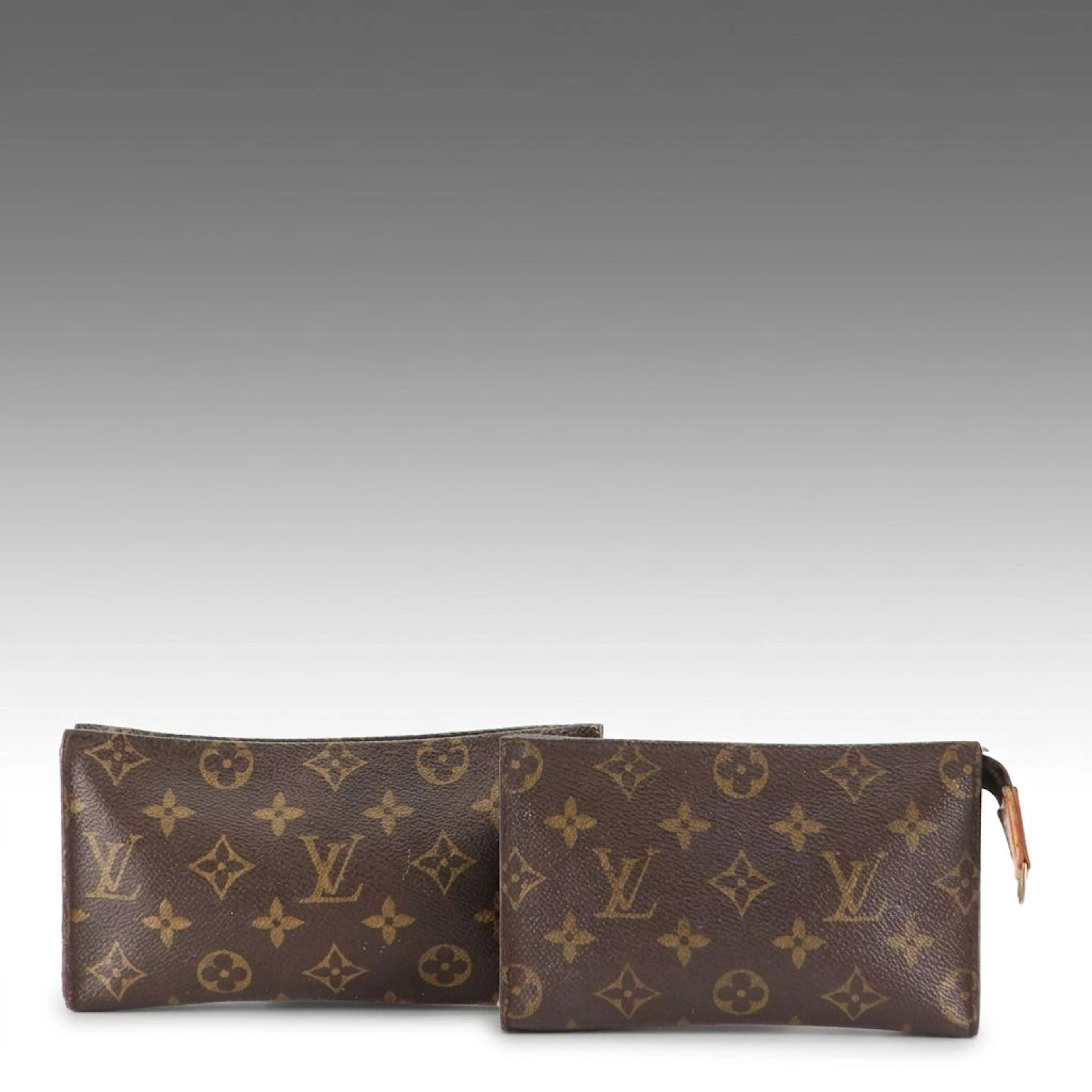 Louis Vuitton Bucket Accessory Zip Pouches in Monogram Canvas and Leather