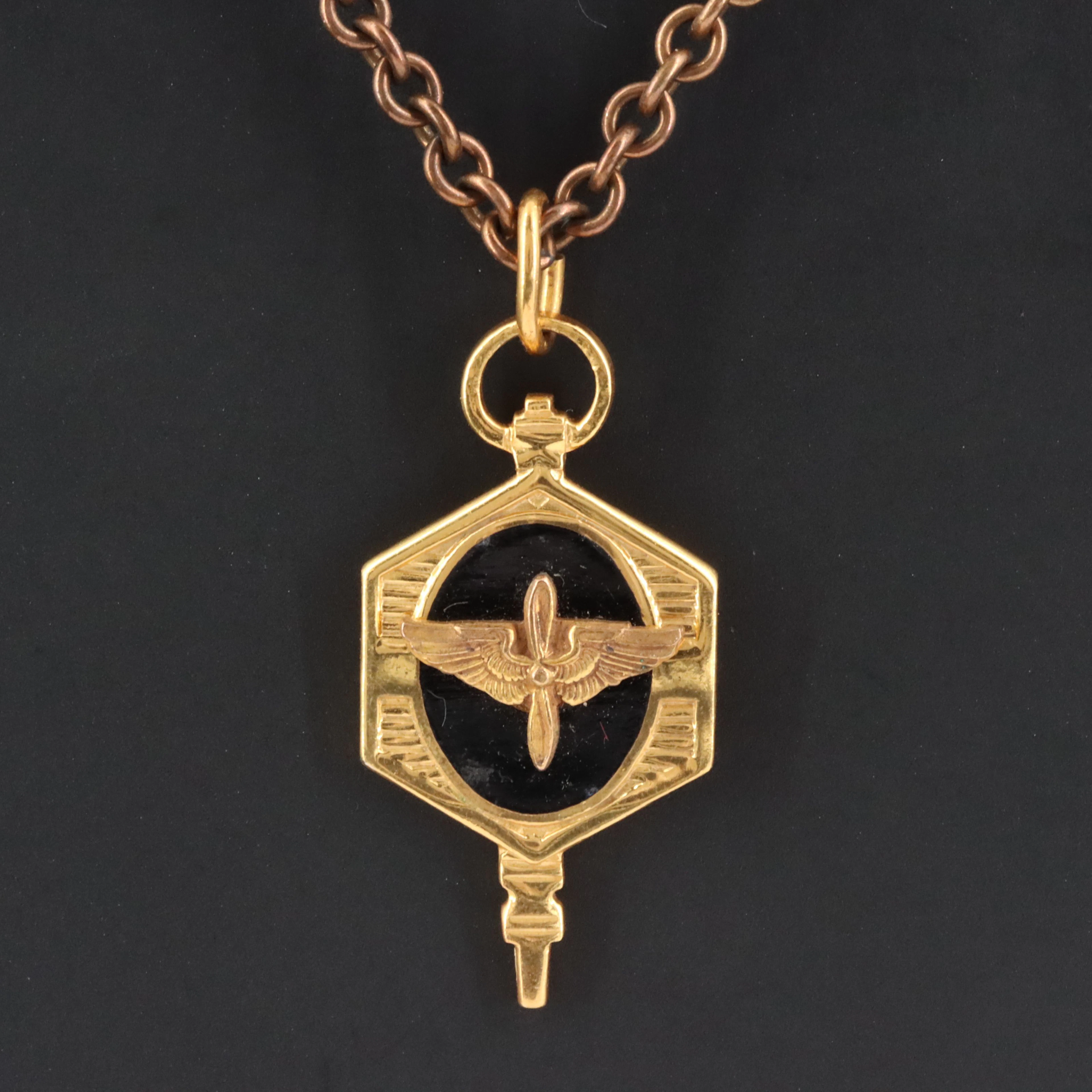 World War II US Army Air Corps Watch Key Pendant Necklace
