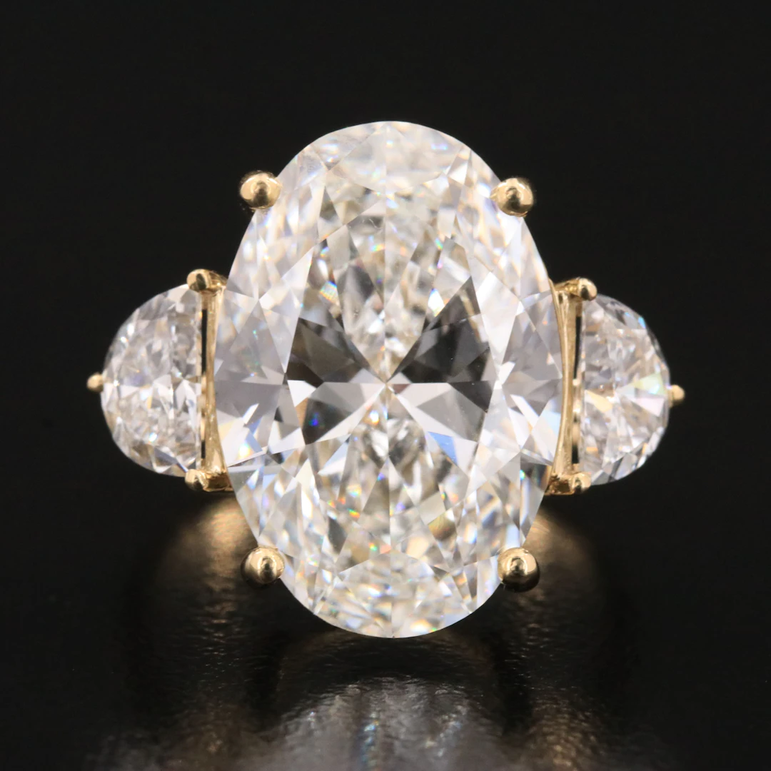 14K 11.09 CTW Lab Grown Diamond Ring with IGI Report