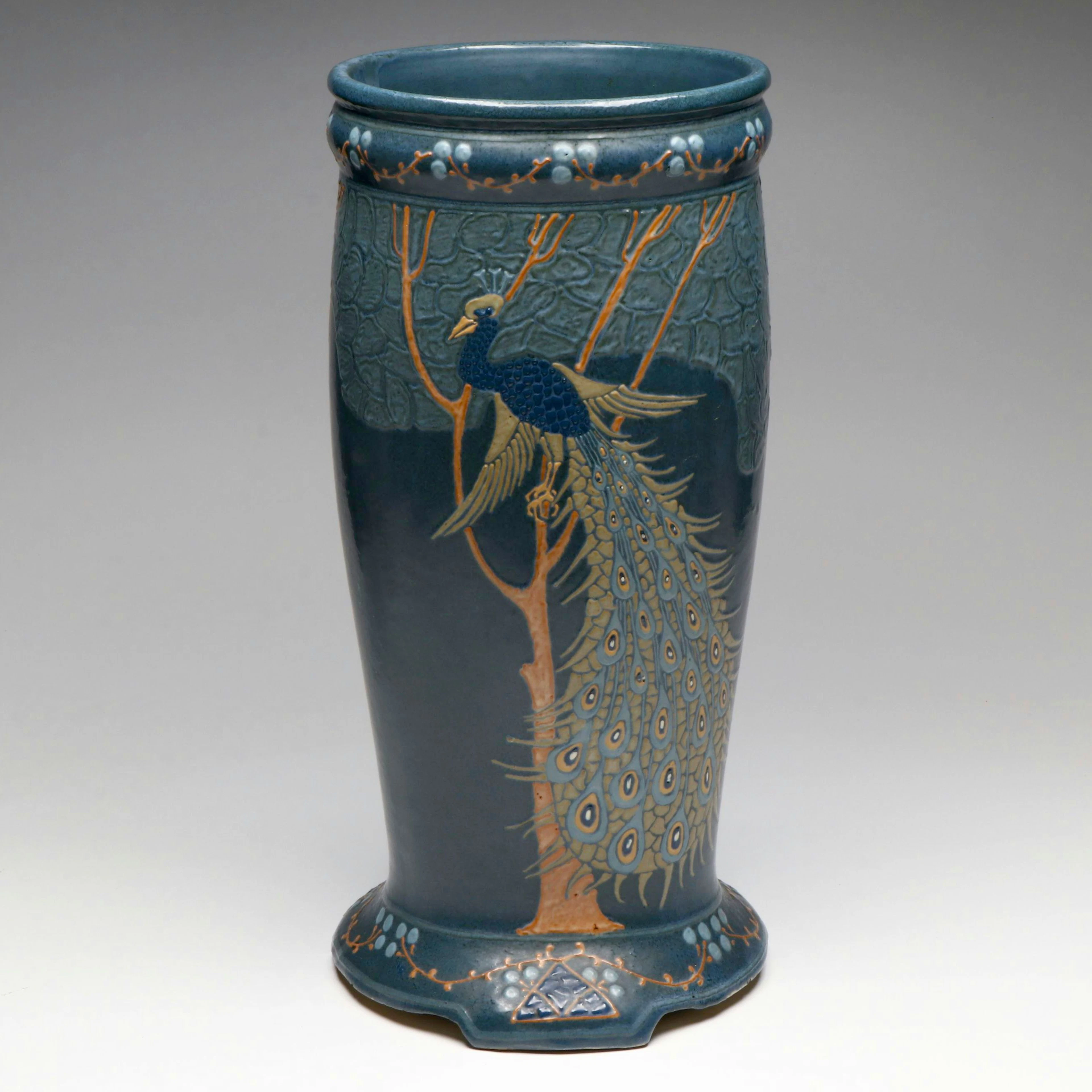 Antique Frederick Hurten Rhead for Roseville Pottery Art Nouveau Umbrella Stand
