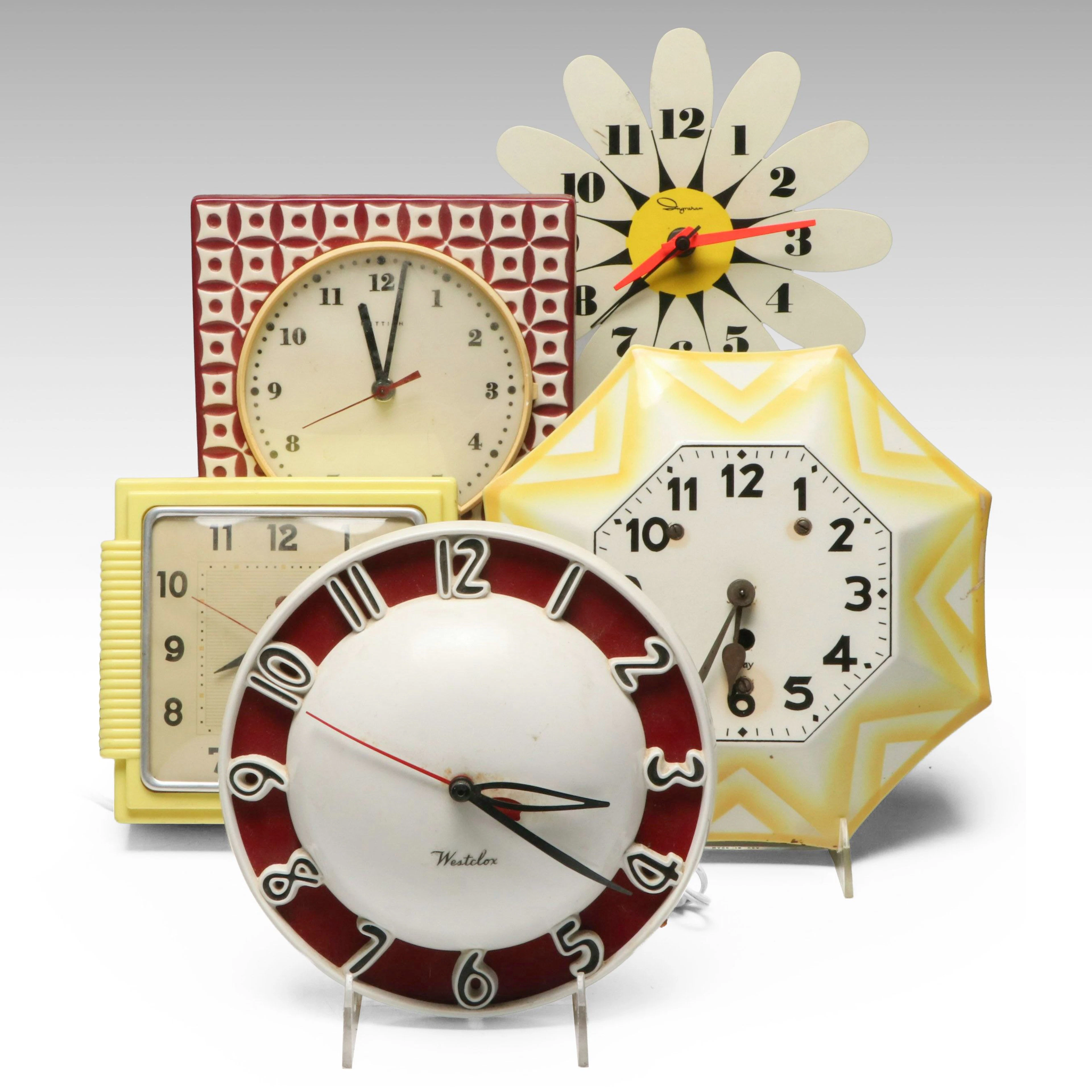 Vintage Ingraham Daisy Wall Clock and More
