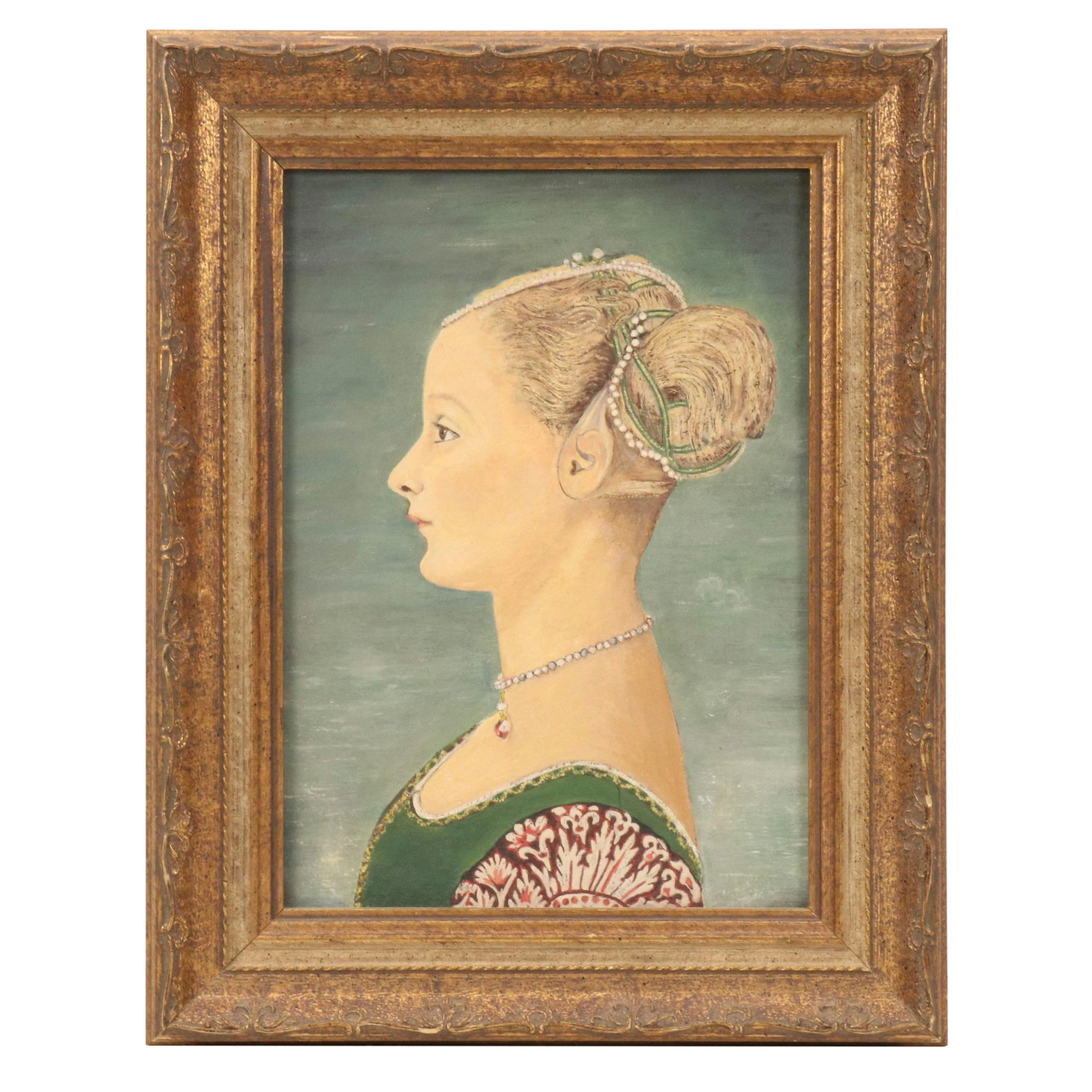 Mildred Regan Acrylic Painting After Antonio Del Pollaiuolo
