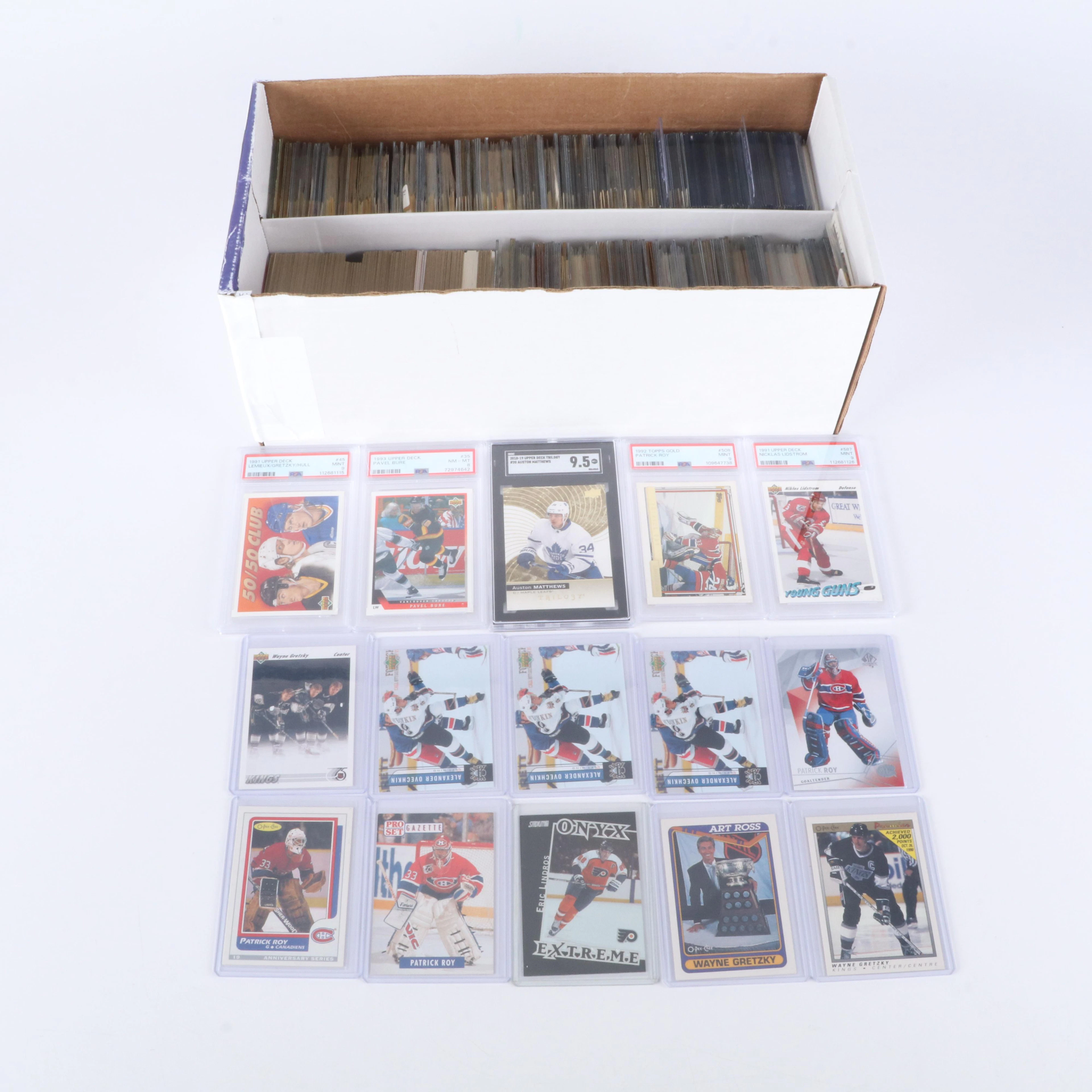 500+ Hockey Cards Featuring Graded Patrick Roy, Wayne Gretzky, and More