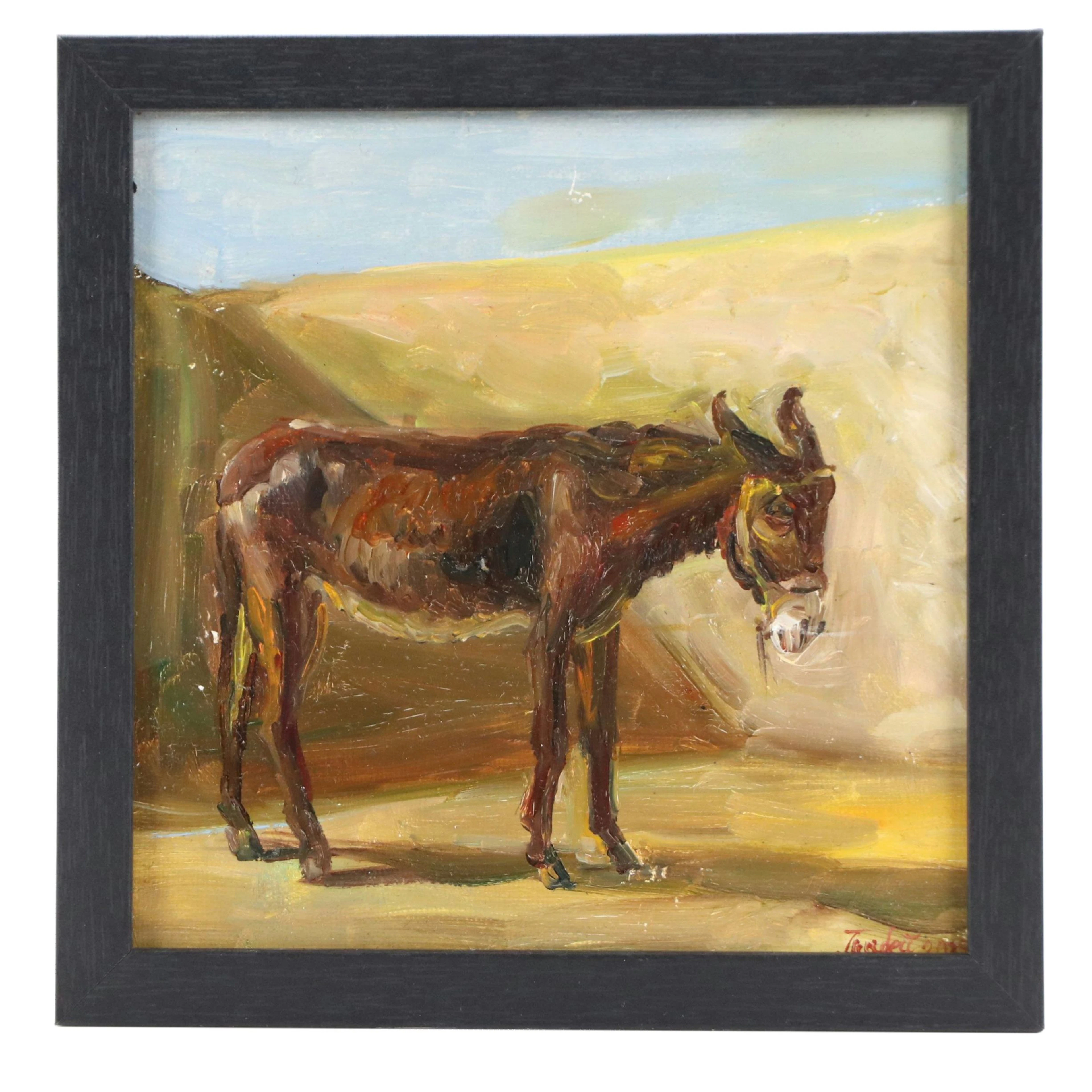 After Rosa Bonheur Oil Painting on Canvas Copy of "The Donkey," 2025