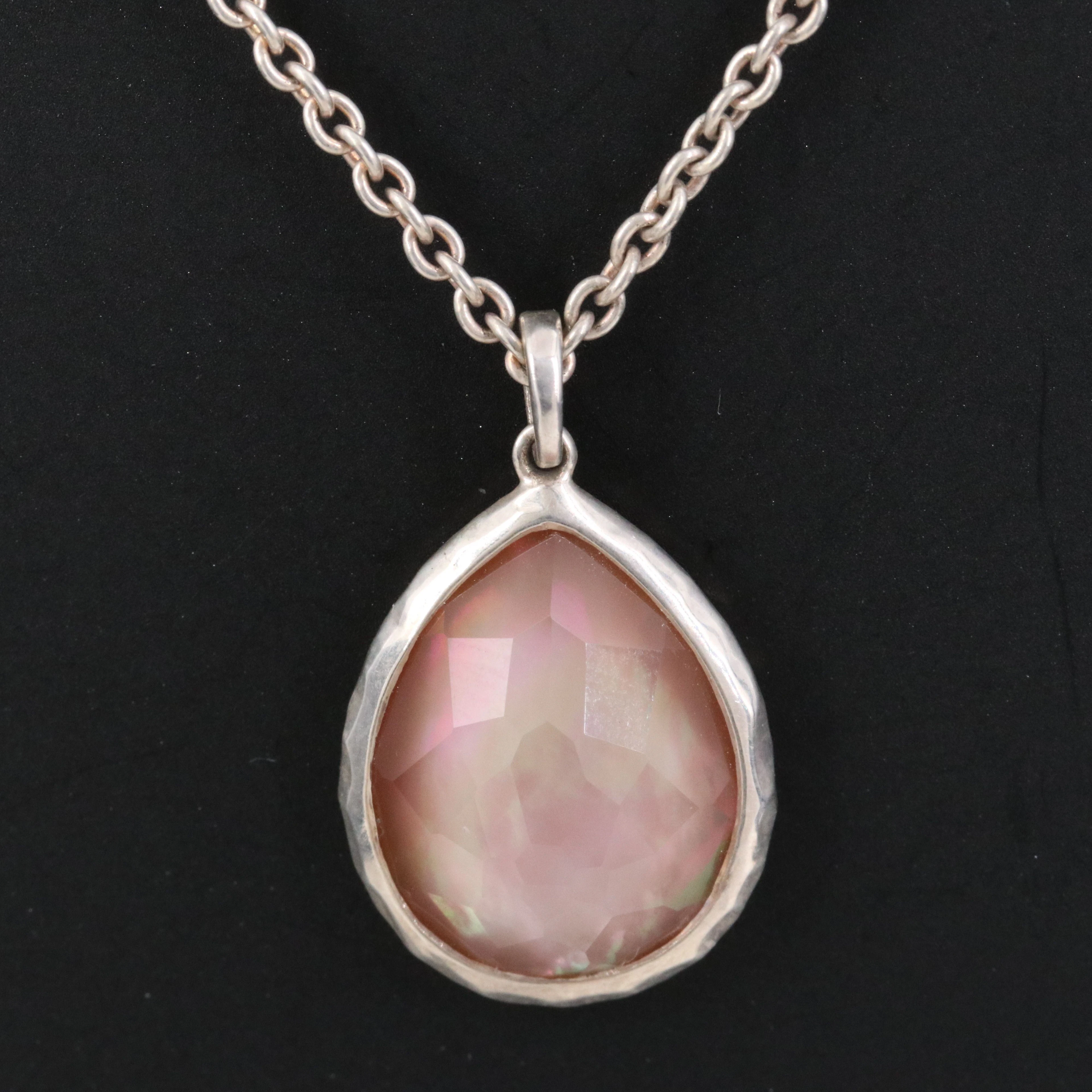 Ippolita Rock Candy Sterling Quartz and Mother-of-Pearl Teardrop Necklace