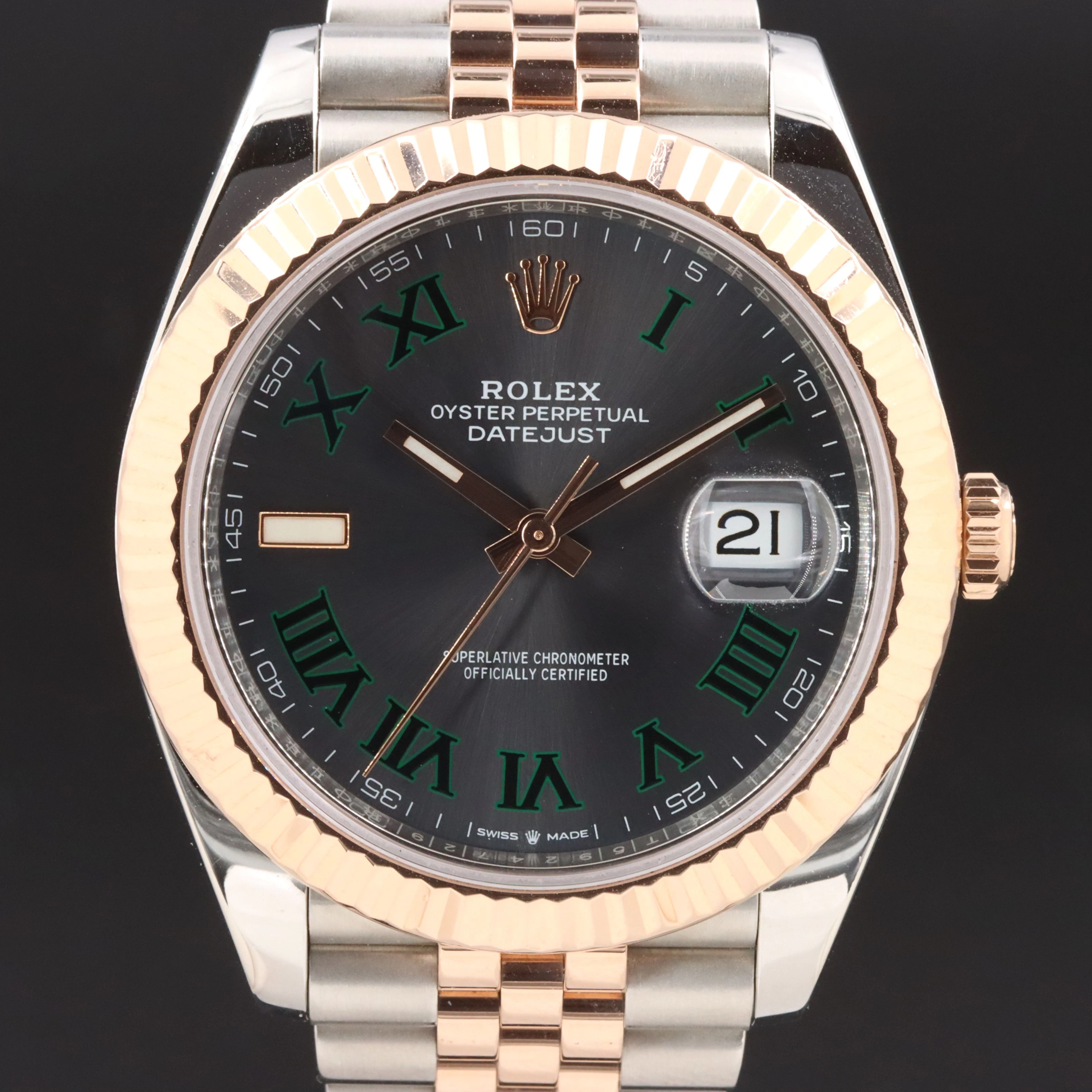 Rolex "Wimbledon" Datejust 126331 Everose Rolesor Watch