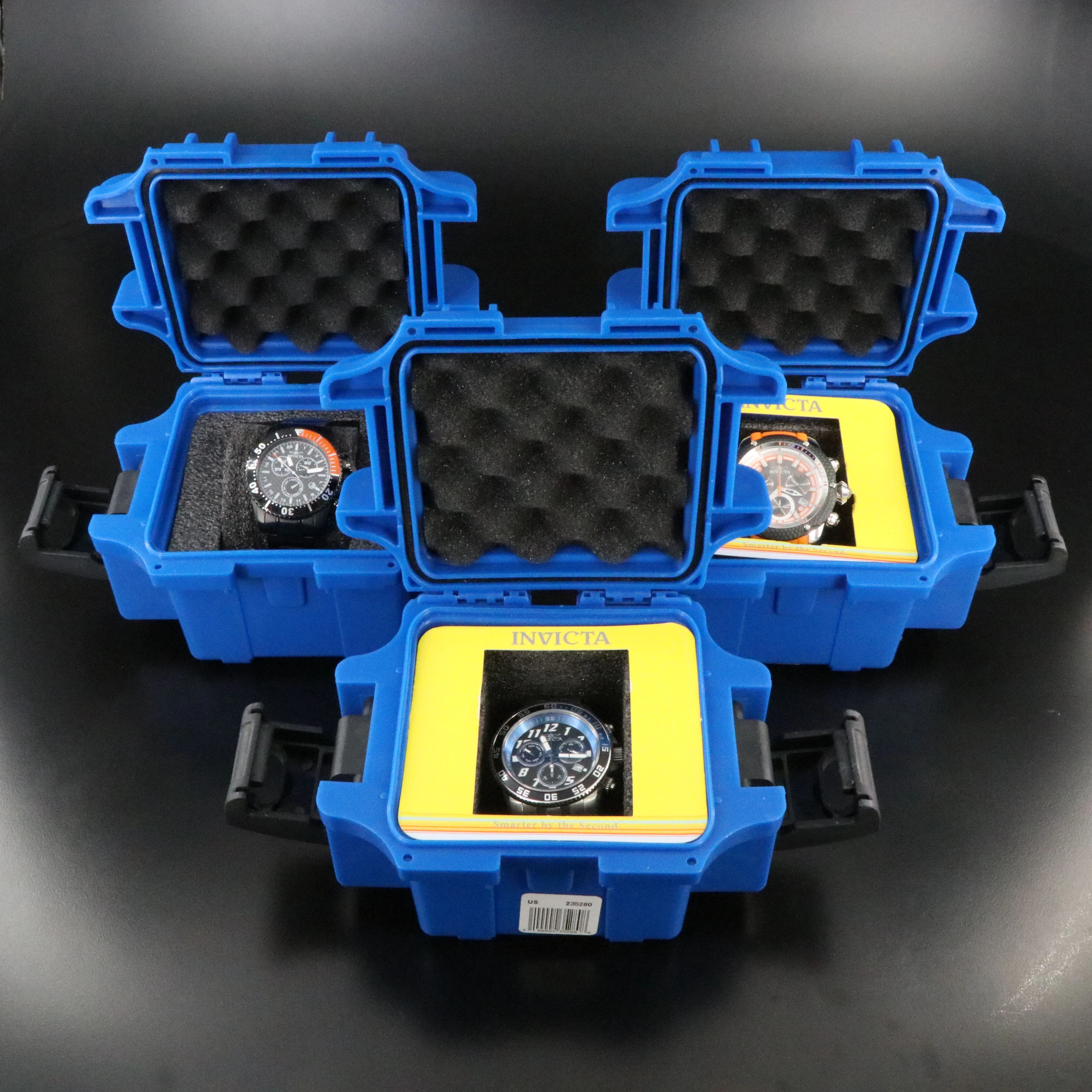Invicta Venom & Pro Diver Chronograph Watch Lot with Impact Cases