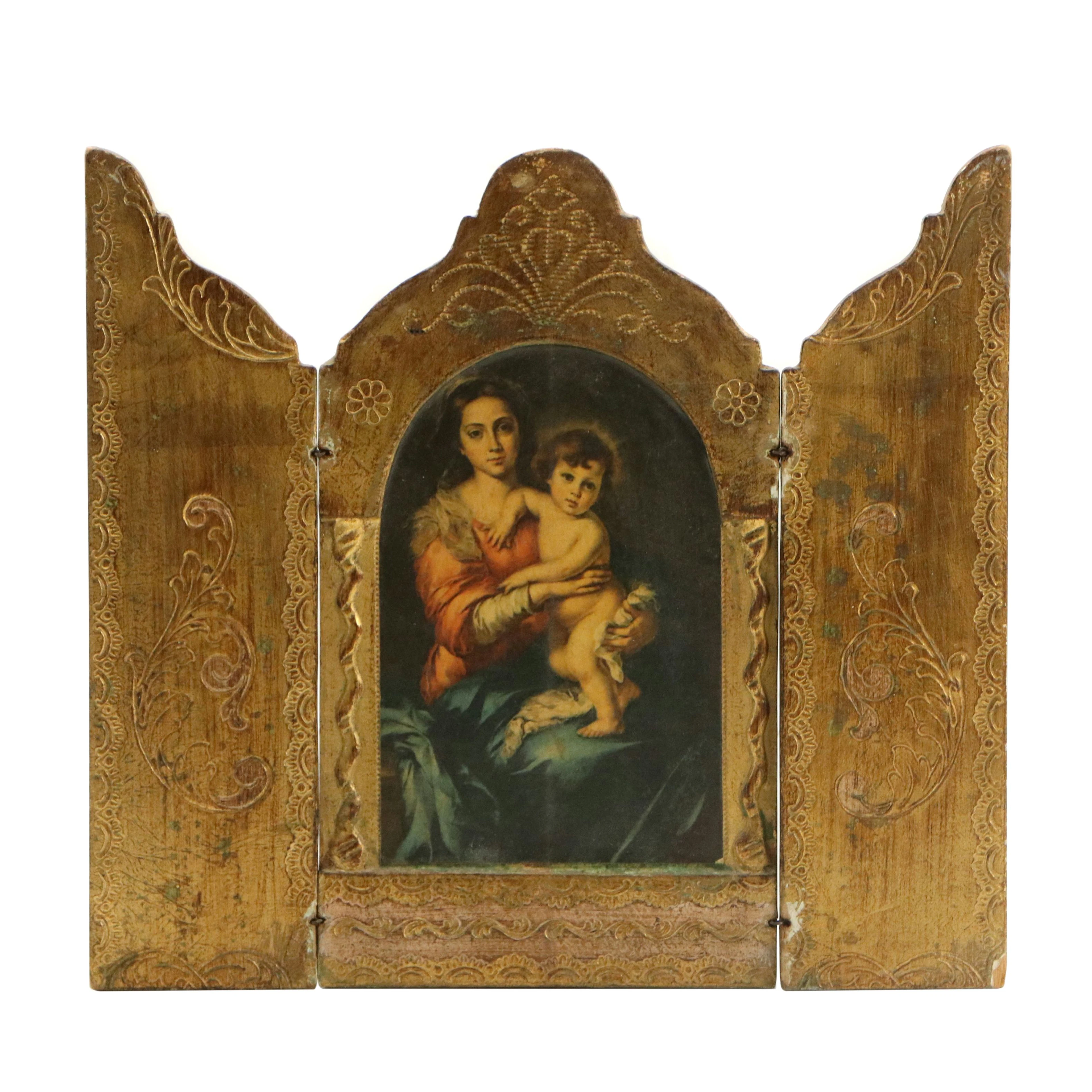 Offset Lithograph After Bartolome Esteban Murillo "Madonna and Child