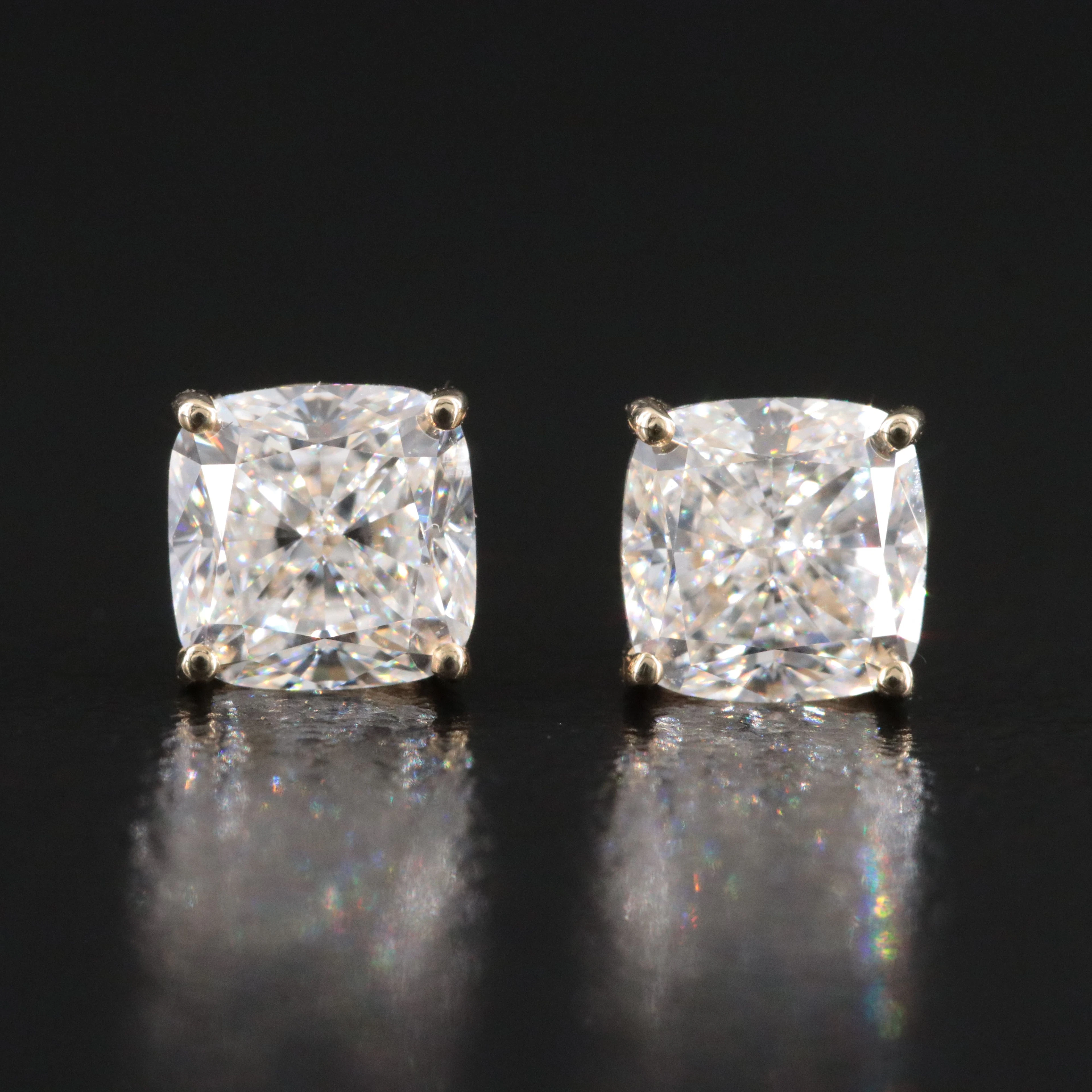 14K 1.80 CTW Diamond Stud Earrings with GIA Reports