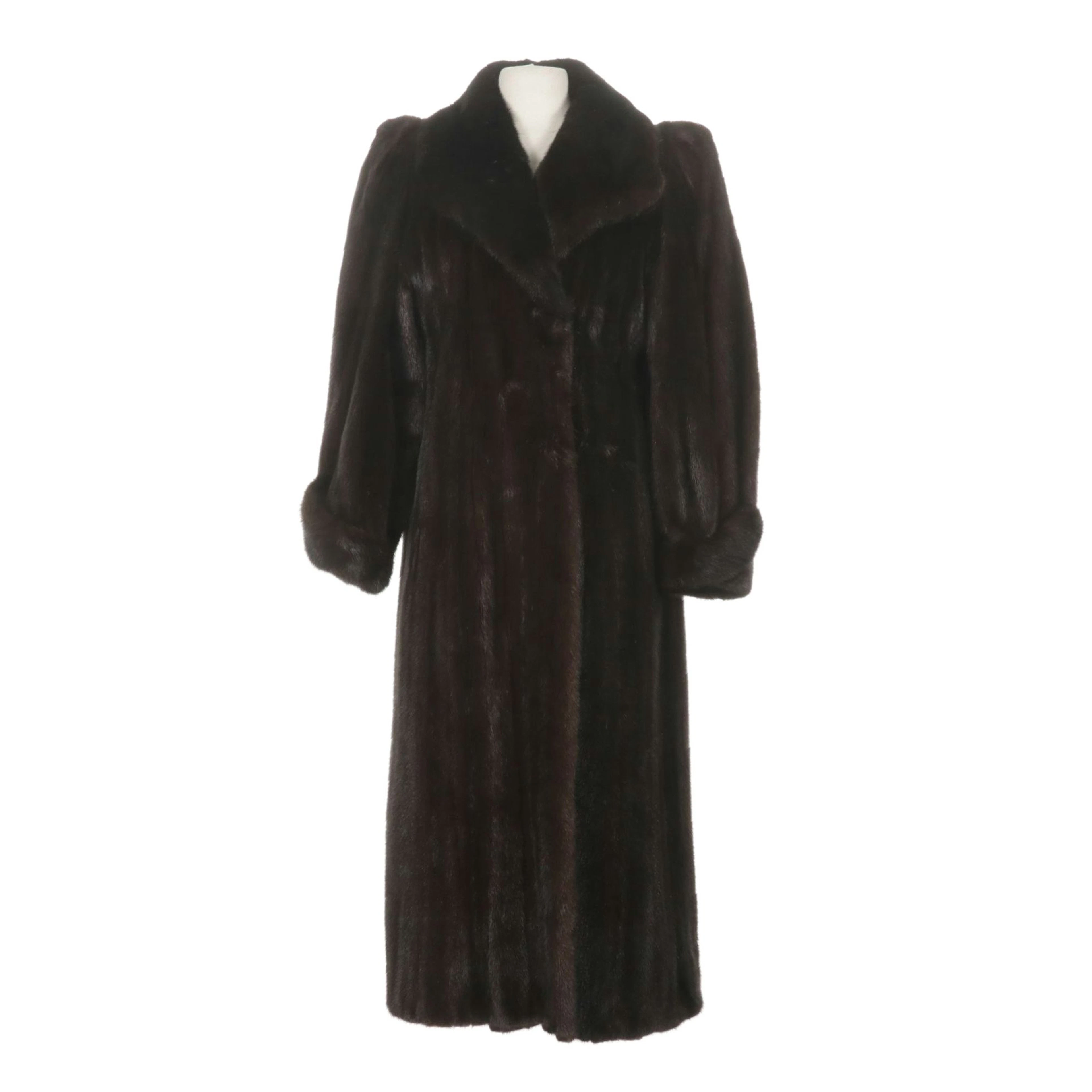 Lazarus Black Diamond Mink Fur Full-Length Coat
