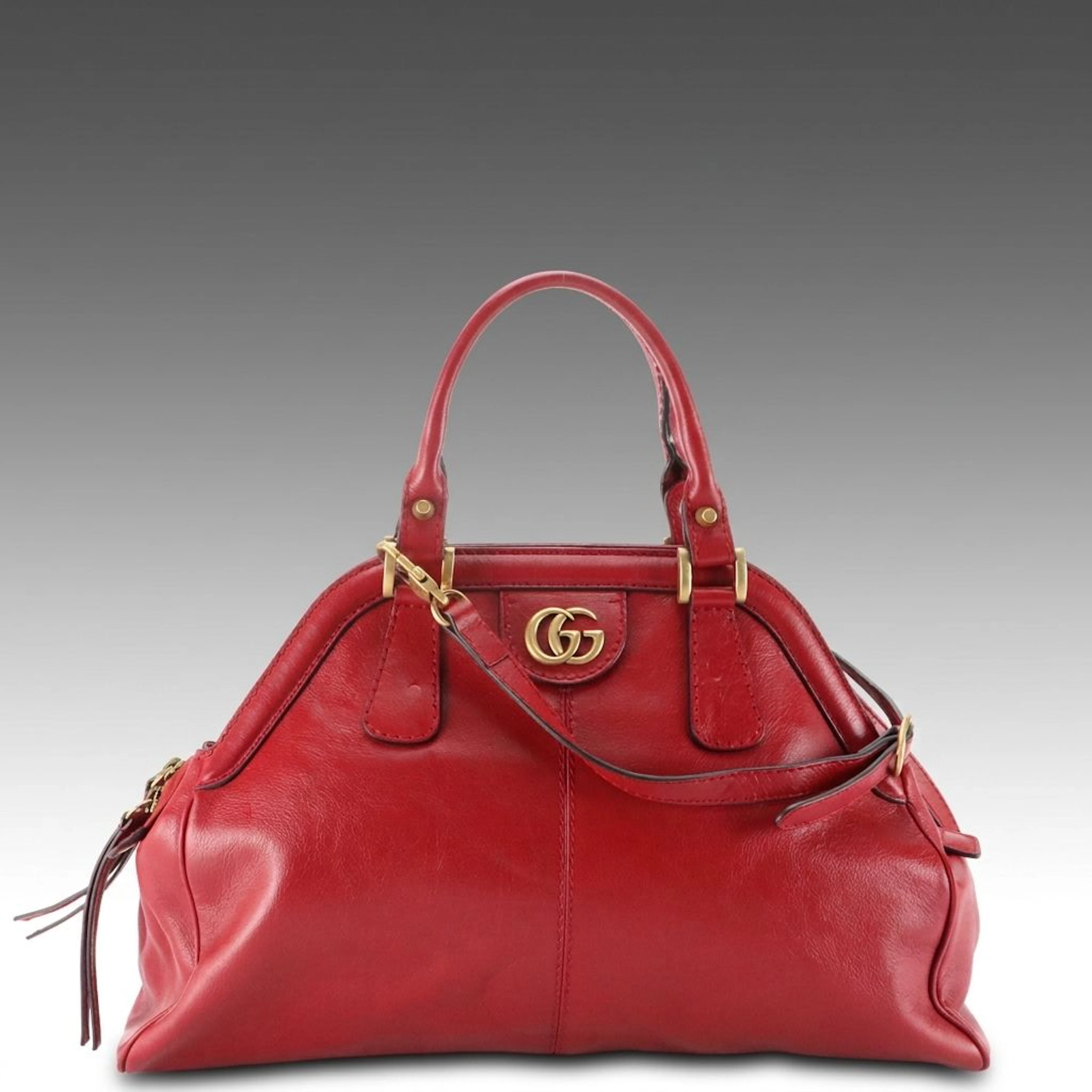 Gucci Medium Re(Belle) Two-Way Satchel Bag in Romantic Cerise Calfskin Leather