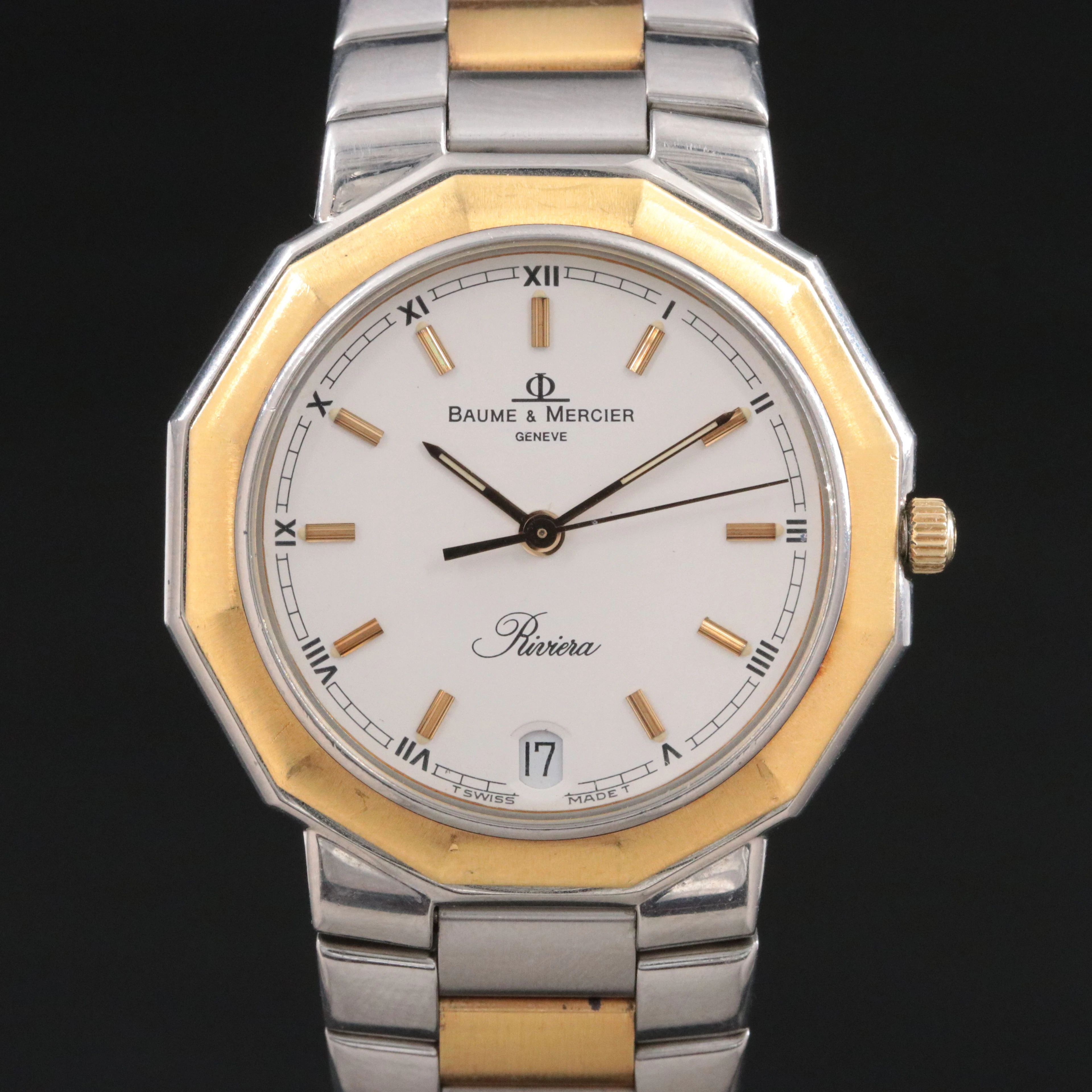 Baume & Mercier Riviera 18K and Stainless Steel Quartz Watch