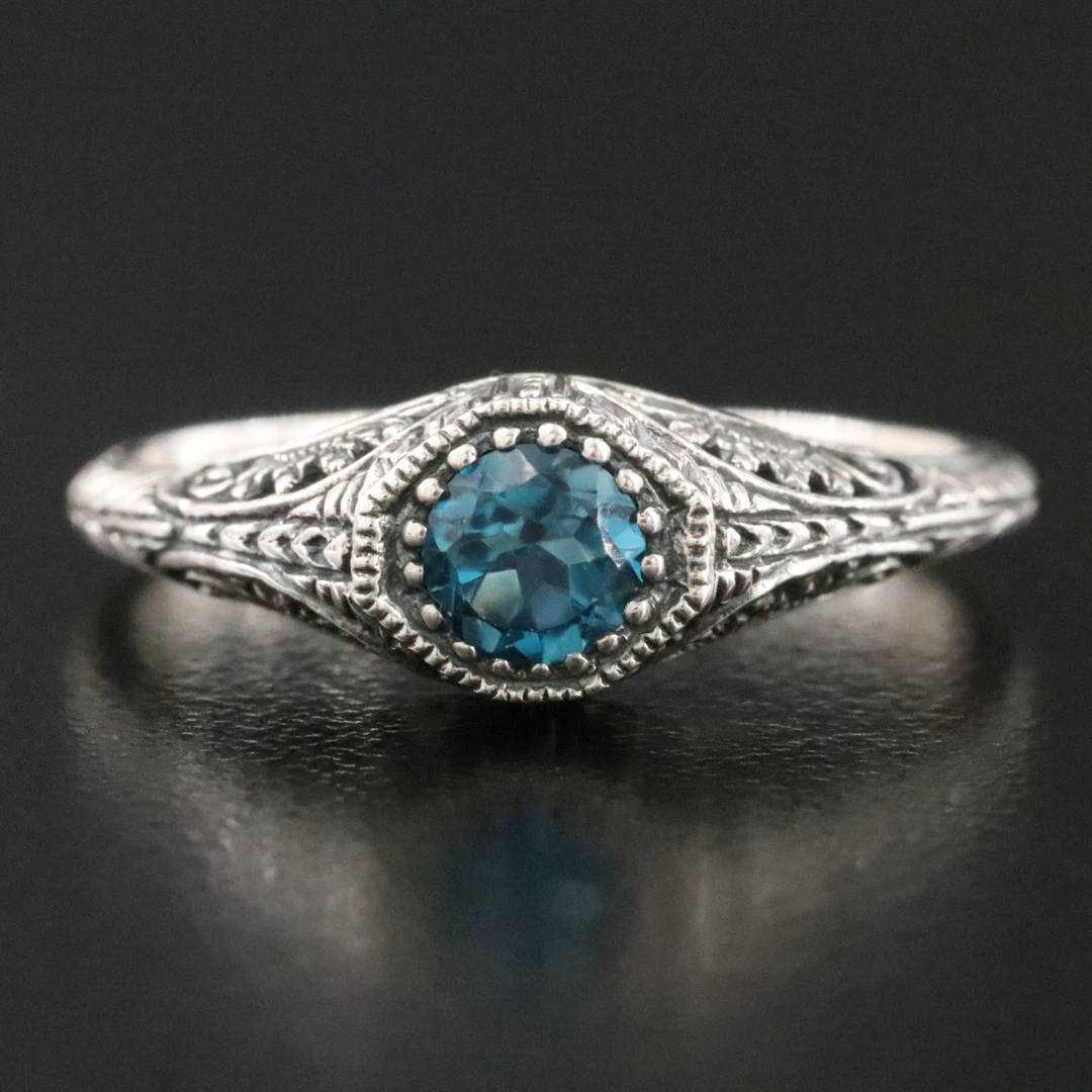 Sterling Blue Topaz Ring