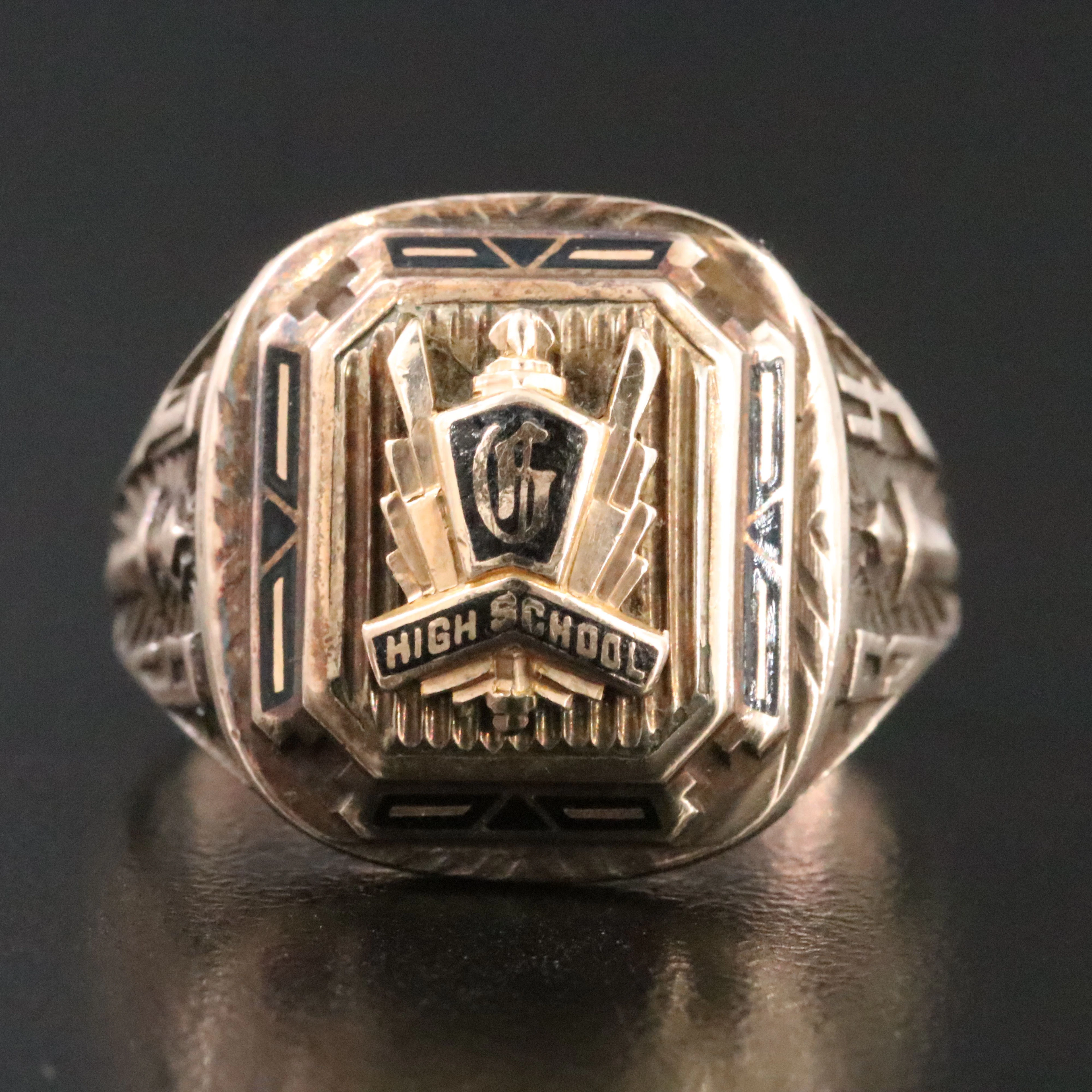 Vintage 10K and Sterling High School Class Ring