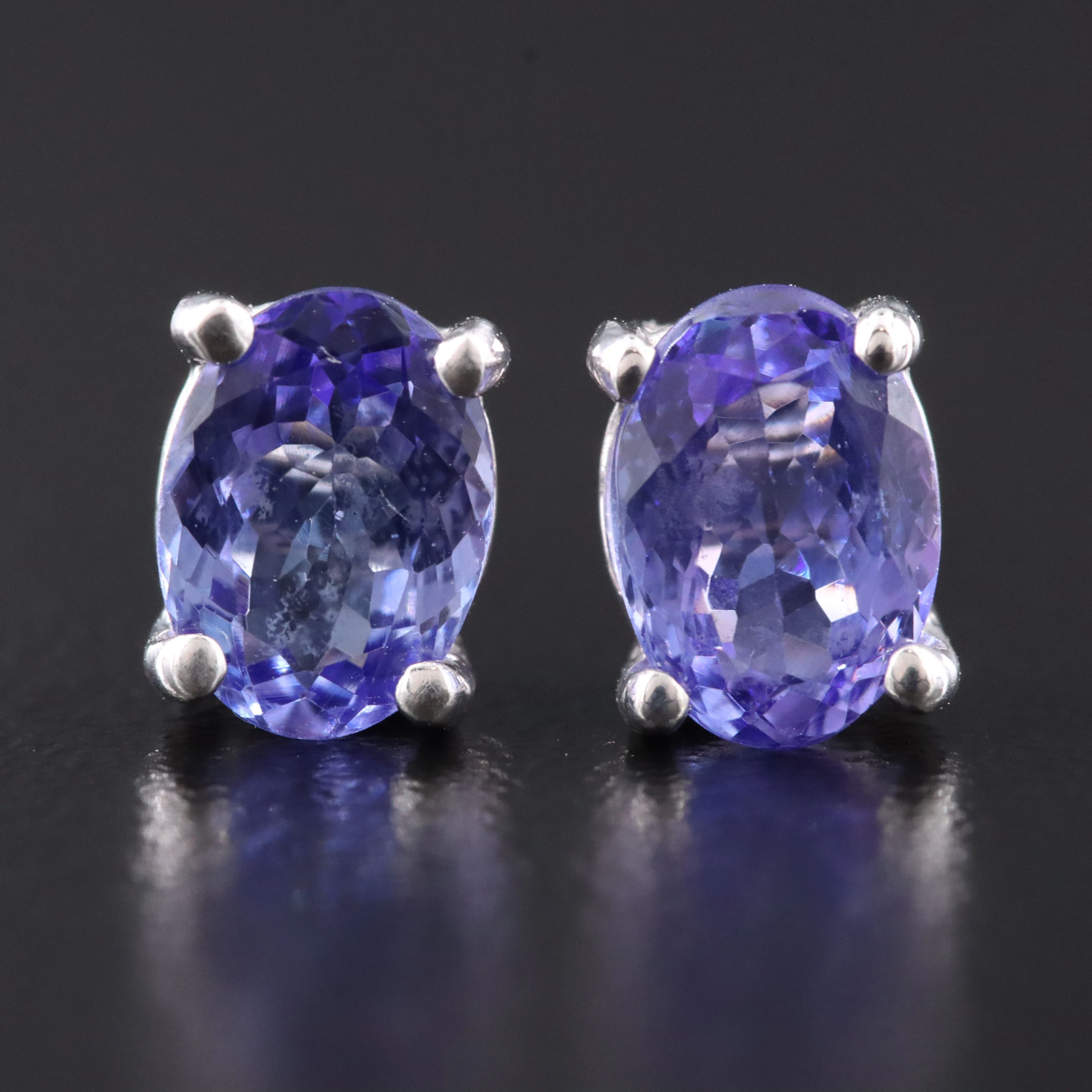 14K Tanzanite Stud Earrings