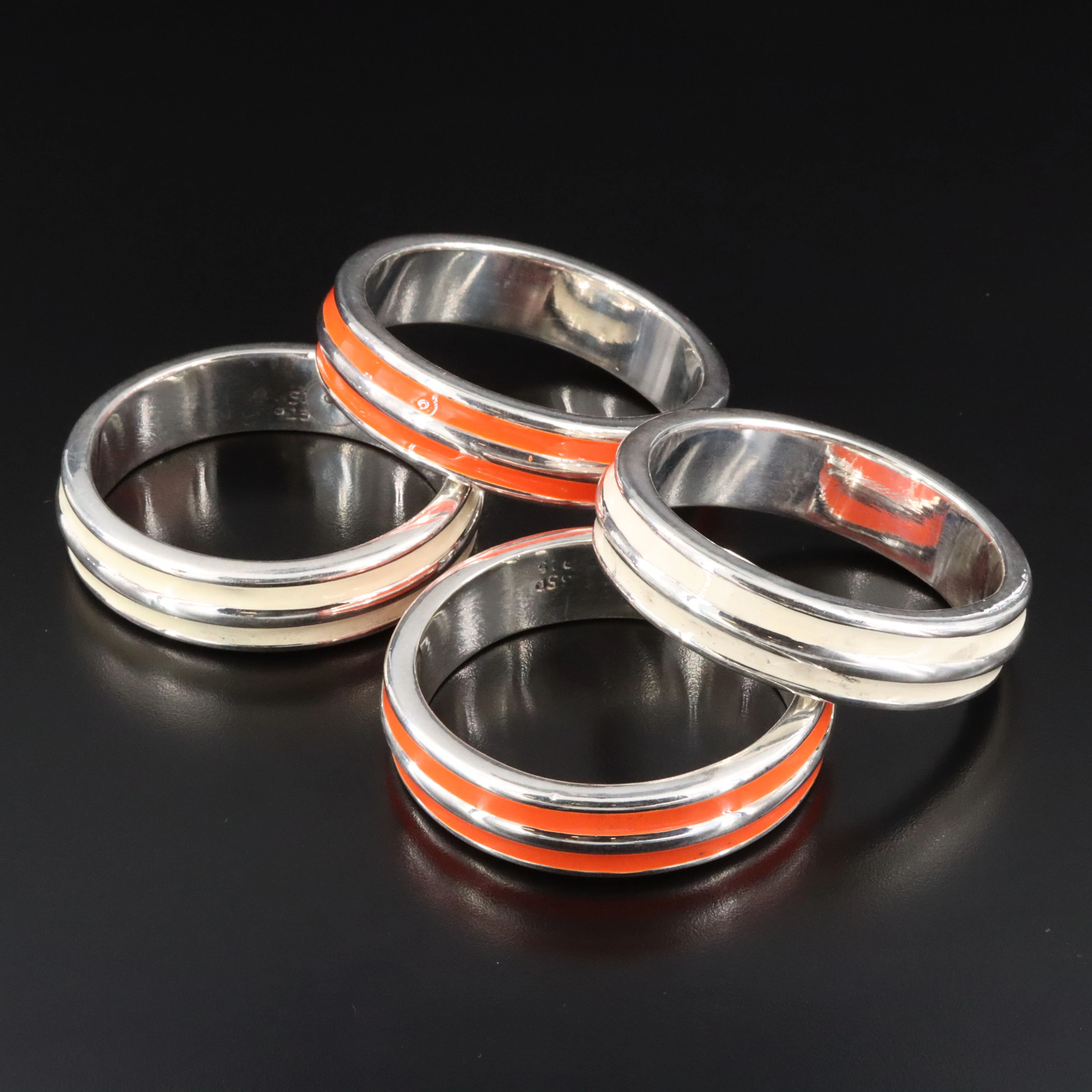Simon Sebbag Designs Sterling Electroplated Enamel Bangles