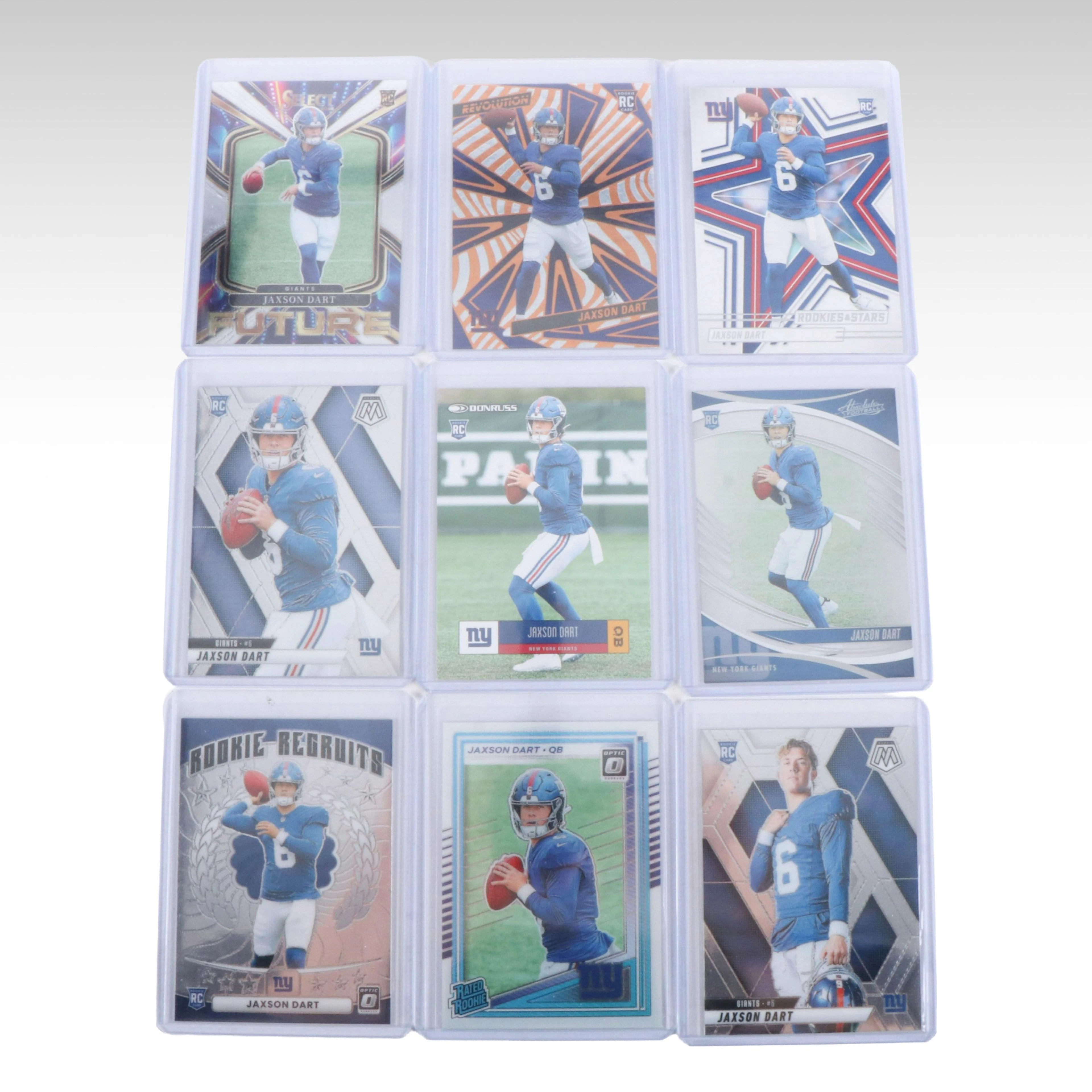 Nine Jaxson Dart New York Giants Rookie Football Cards