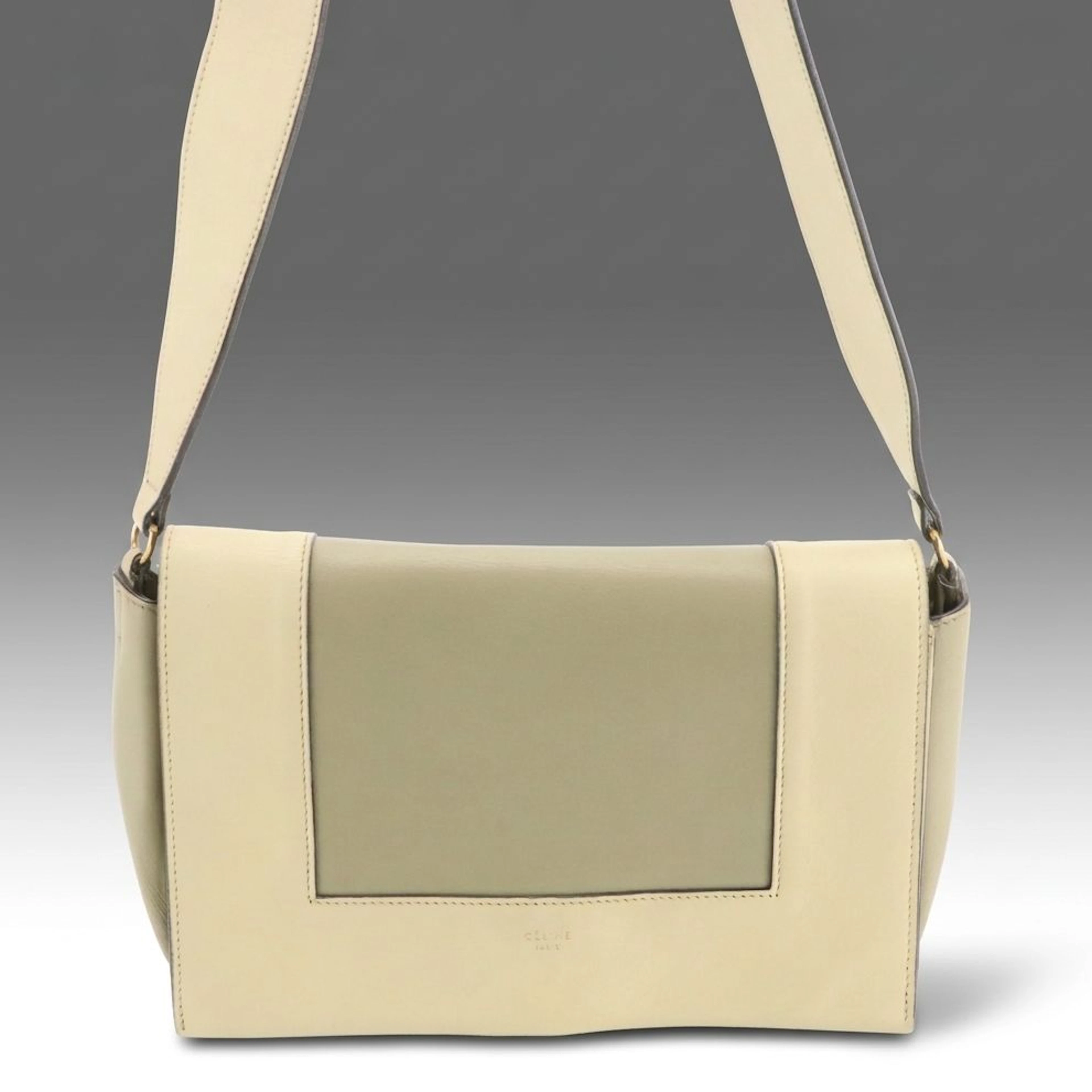 Céline Frame Flap Shoulder Bag in Bicolor Calfskin Leather