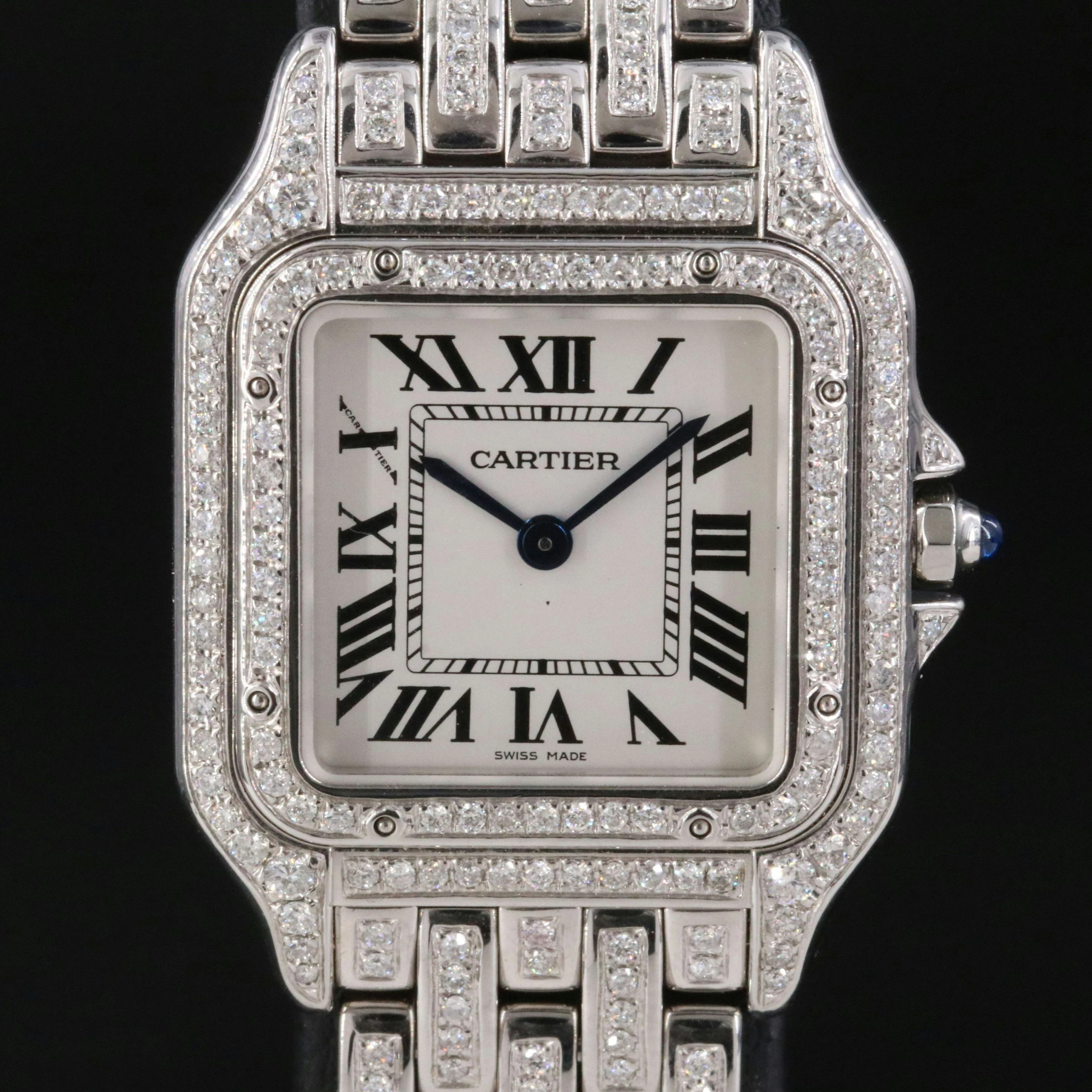 Cartier Panthère De Cartier Medium 3.10 CTW Diamonds Steel Quartz