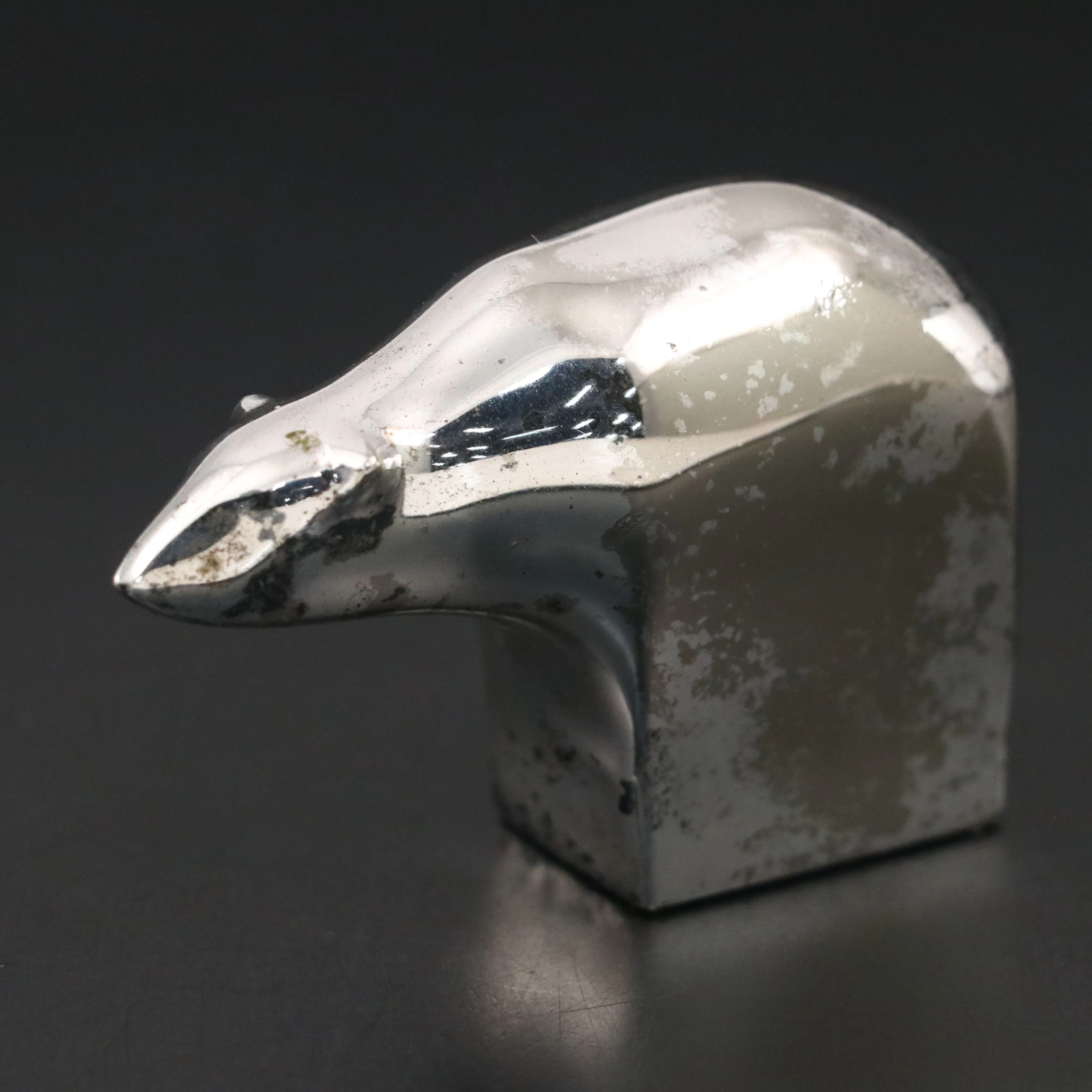 Dansk Silver Plate Polar Bear Paperweight, Mid to Late 20th Century