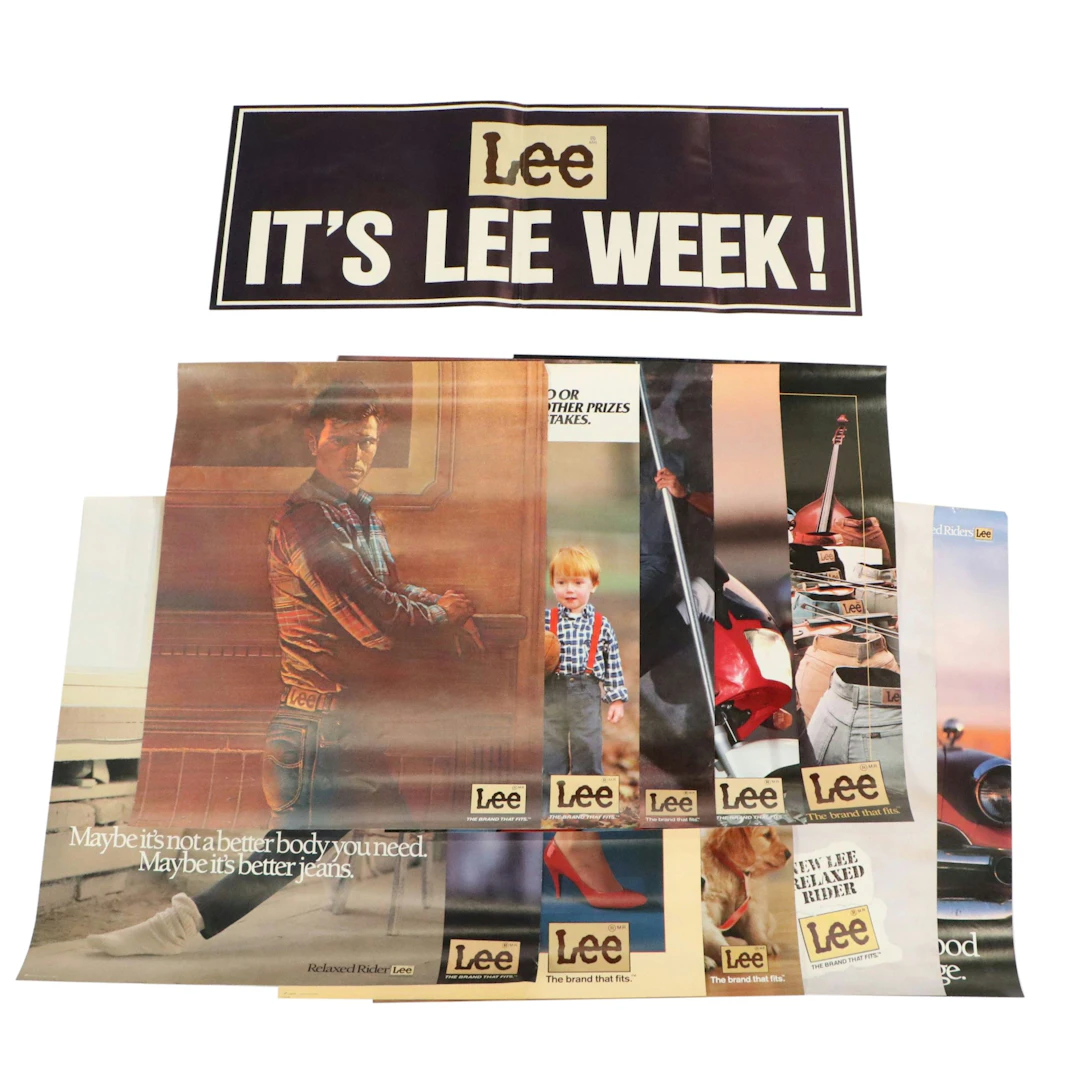 Lee "It's Lee Week!" Jeans Advertisement Banner and Posters, Late 20th Century