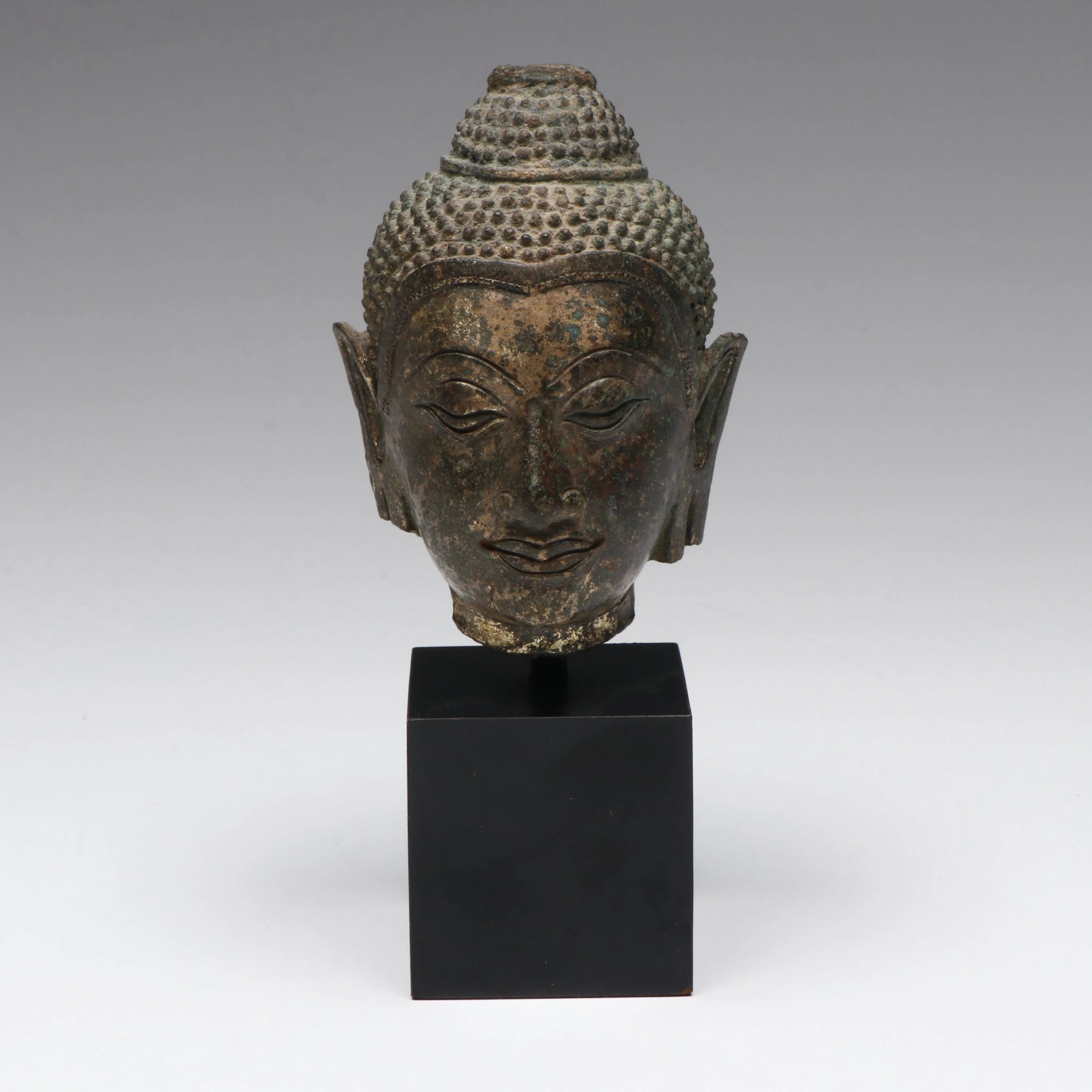 Antique Buddha Head Statue, 19th Century or Earlier